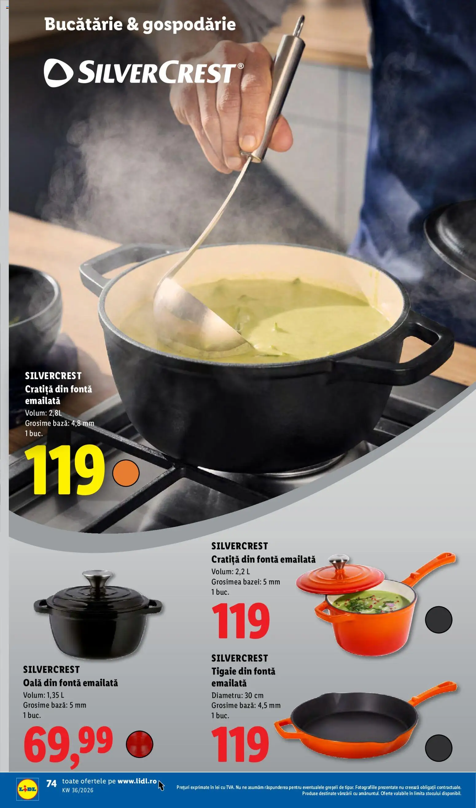 Catalog LIDL 31 August - 5 Septembrie 2026 | Pagina 74 | Produse: Tigaie, Cratiță, Oală, Bucătărie