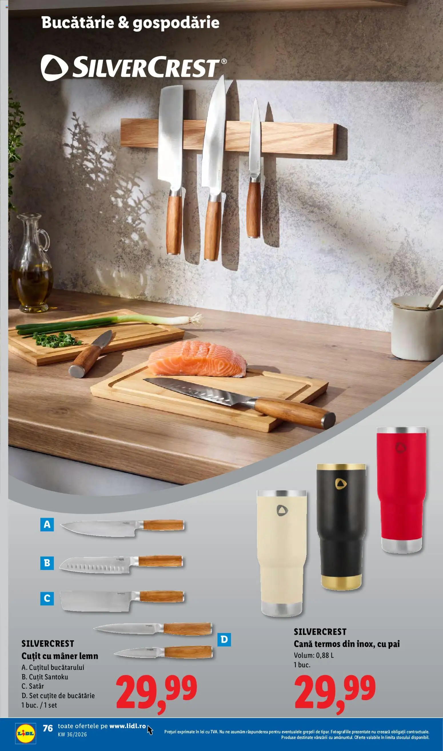 Catalog LIDL 31 August - 5 Septembrie 2026 | Pagina 76 | Produse: Set Cutite, Mâner, Bucătărie, Termos
