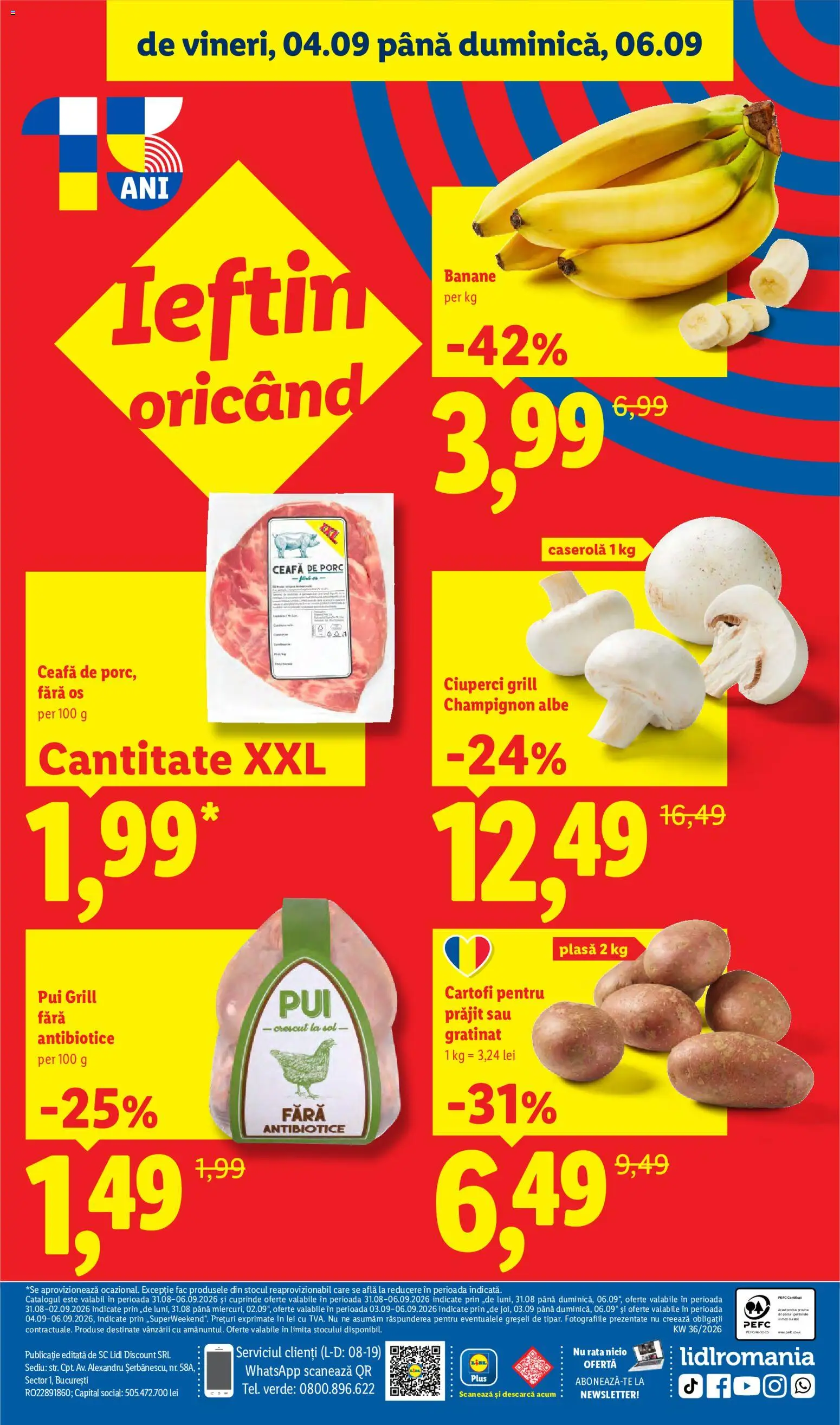 Catalog LIDL 31 August - 5 Septembrie 2026 | Pagina 88 | Produse: Grill, Pui, Ciuperci, Banane