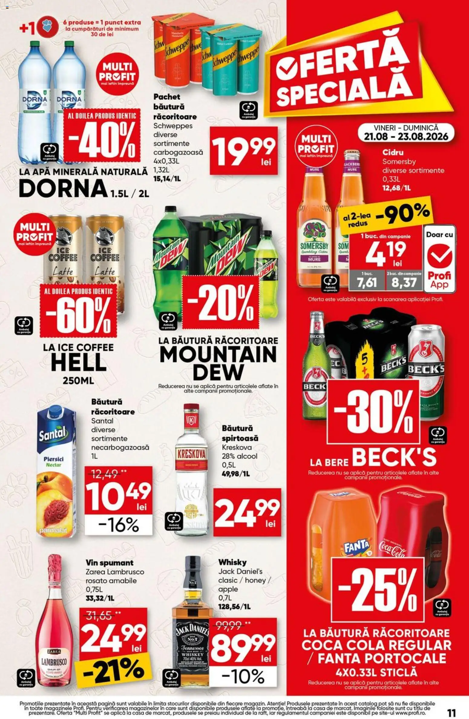 Catalog Profi 20 - 25 August 2026 | Pagina 11 | Produse: Bautura racoritoare, Vin spumant, Apple, Vin