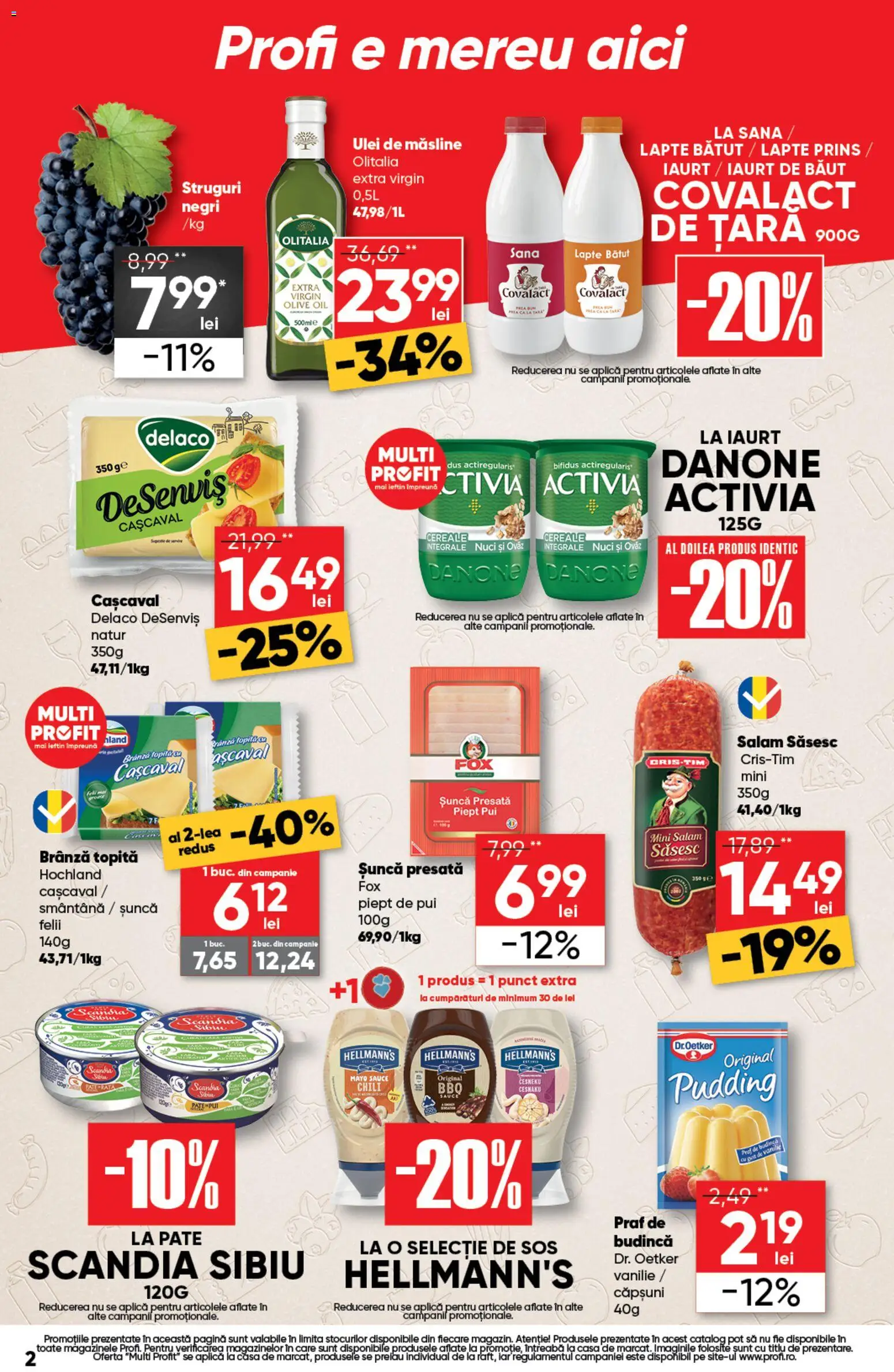Catalog Profi 20 - 25 August 2026 | Pagina 2 | Produse: Lapte, Iaurt, Căpșuni, Activia