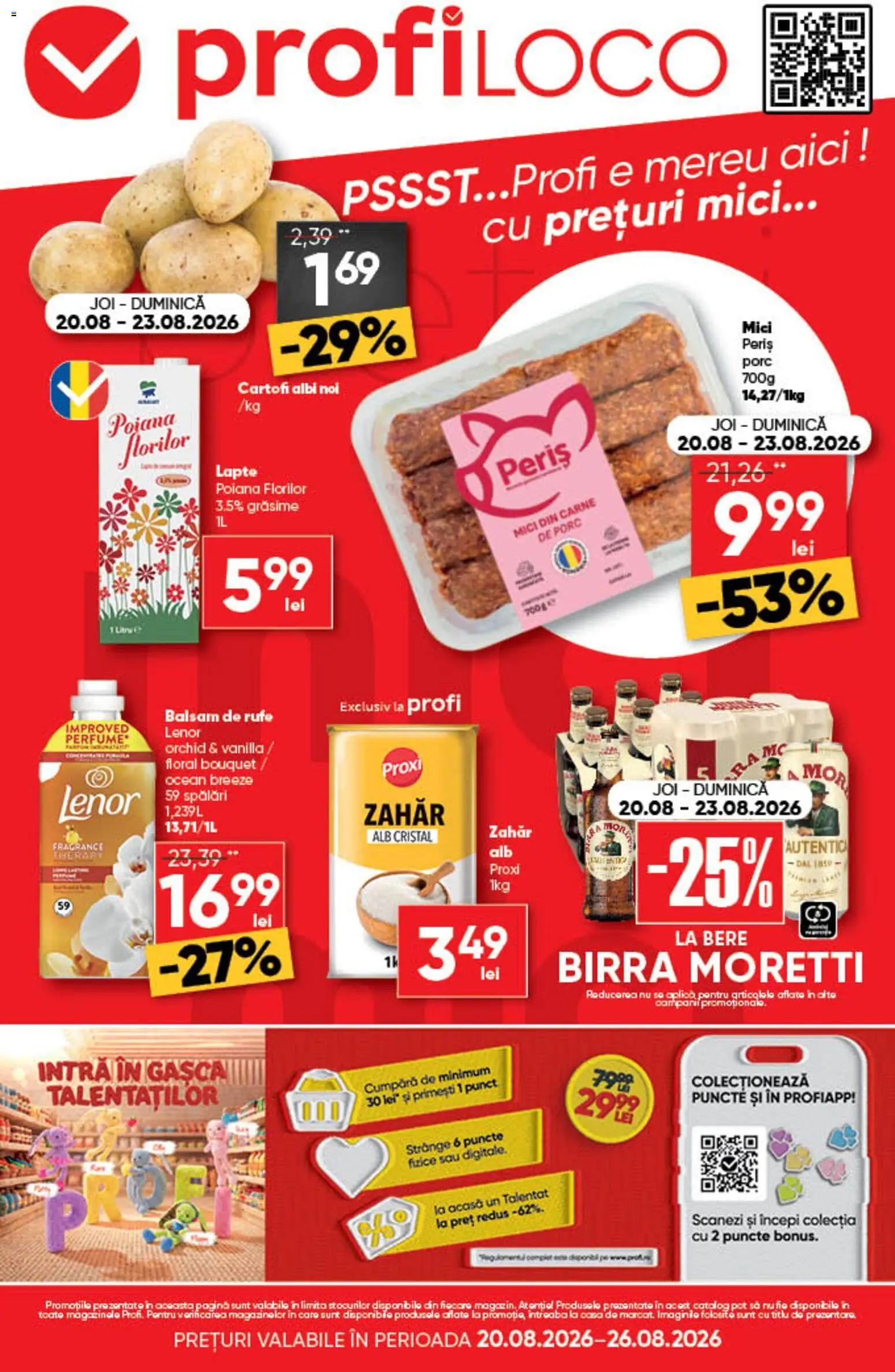 Catalog Profi 20 - 25 August 2026 | Pagina 1 | Produse: Mici, Balsam de rufe, Cartofi, Zahăr