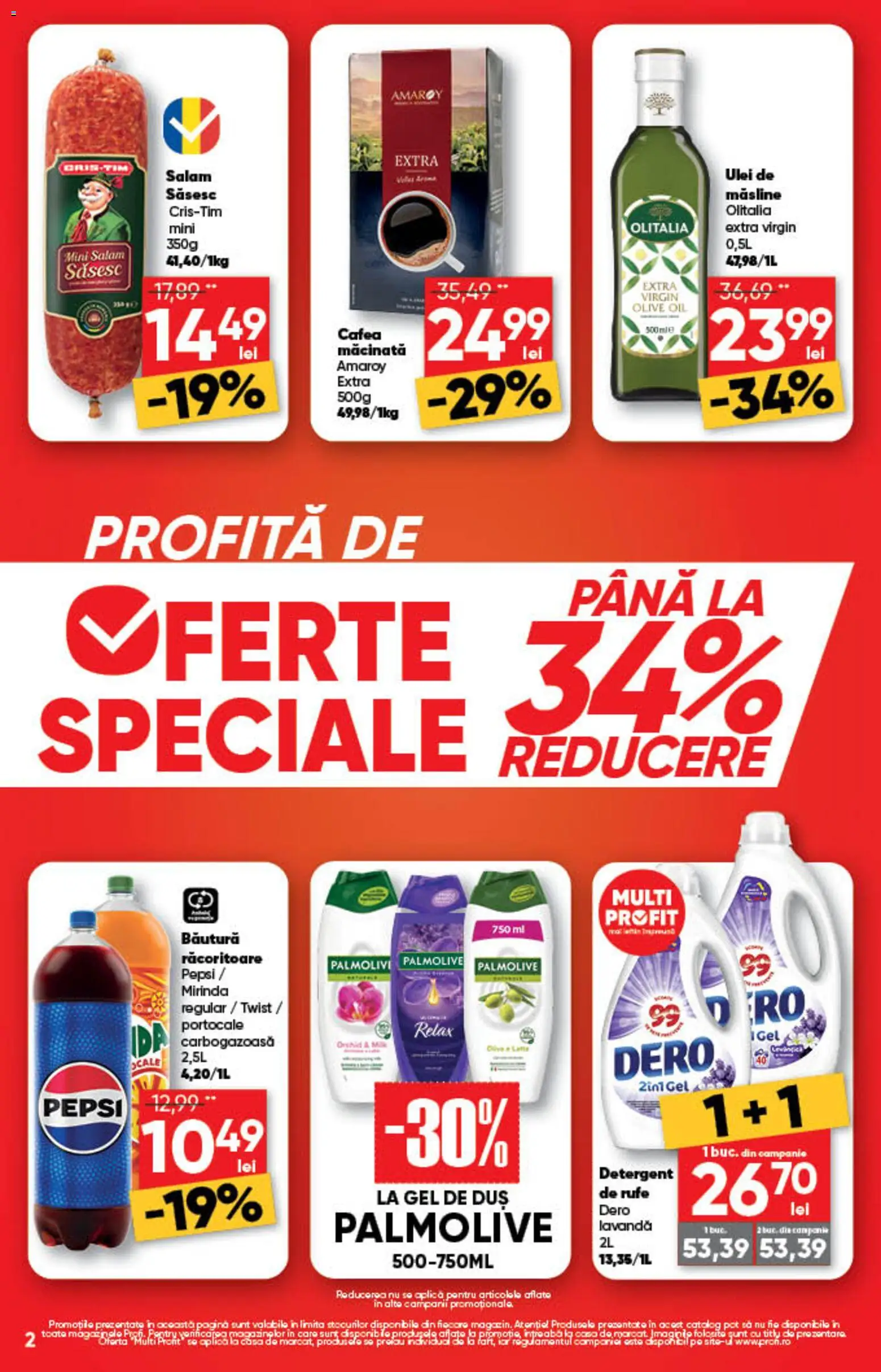 Catalog Profi 20 - 25 August 2026 | Pagina 2 | Produse: Aplică, Cafea macinata, Măsline, Detergent