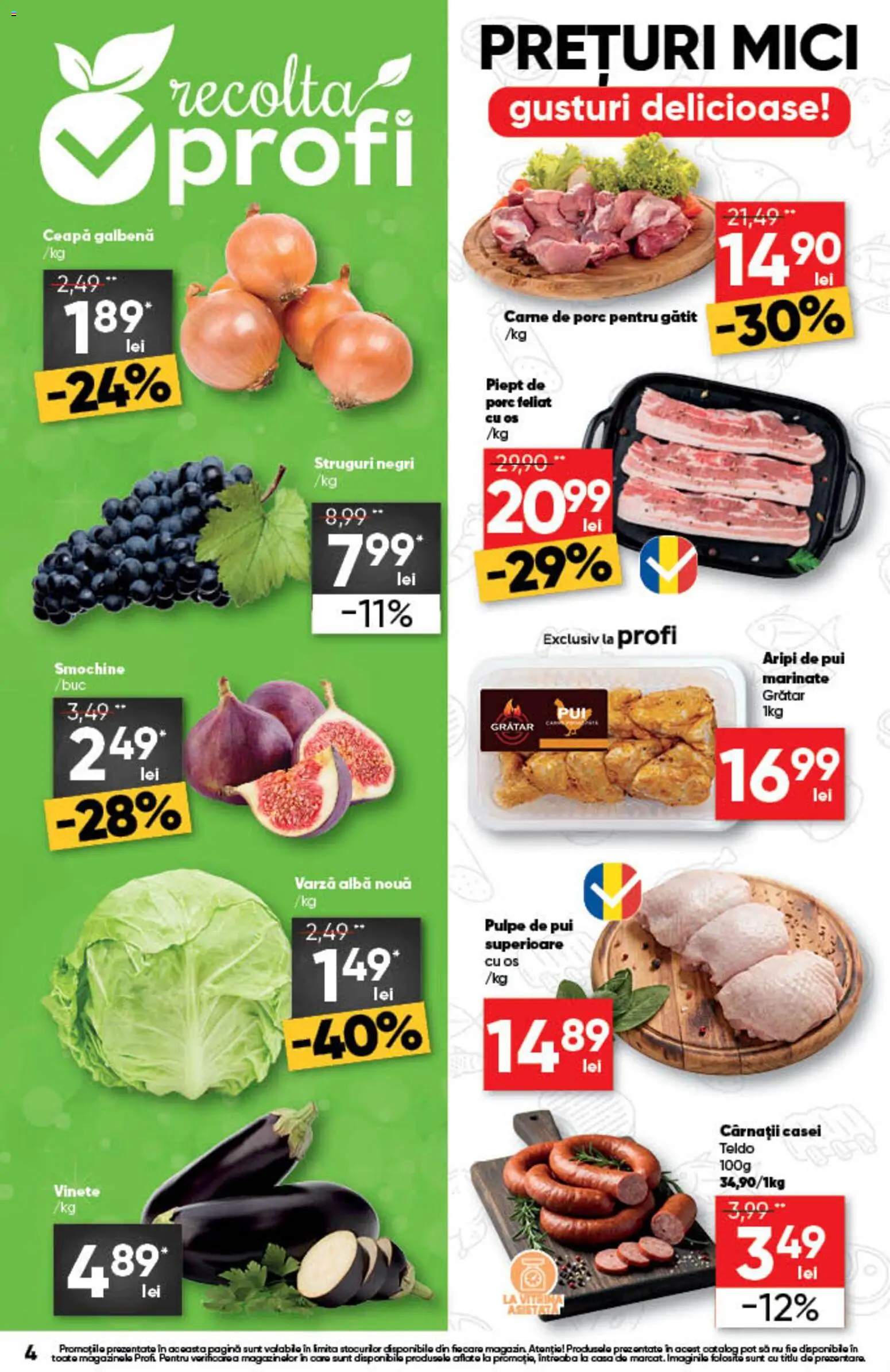 Catalog Profi 20 - 25 August 2026 | Pagina 4 | Produse: Grătar, Ceapă galbenă, Piept de Porc, Cârnați
