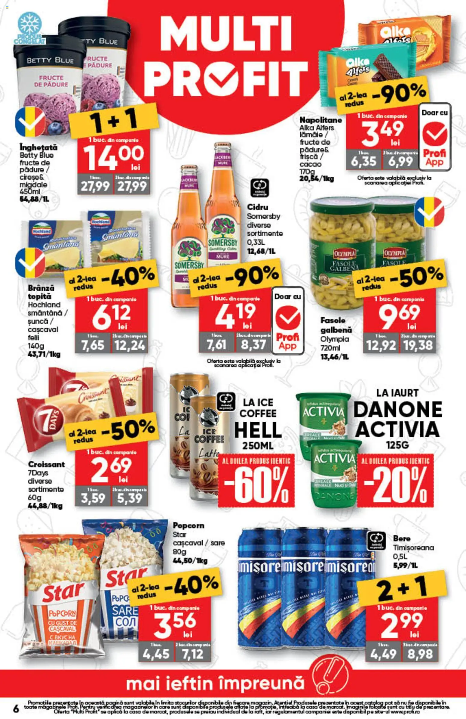 Catalog Profi 20 - 25 August 2026 | Pagina 6 | Produse: Migdale, Brânză, Șuncă, Frișcă