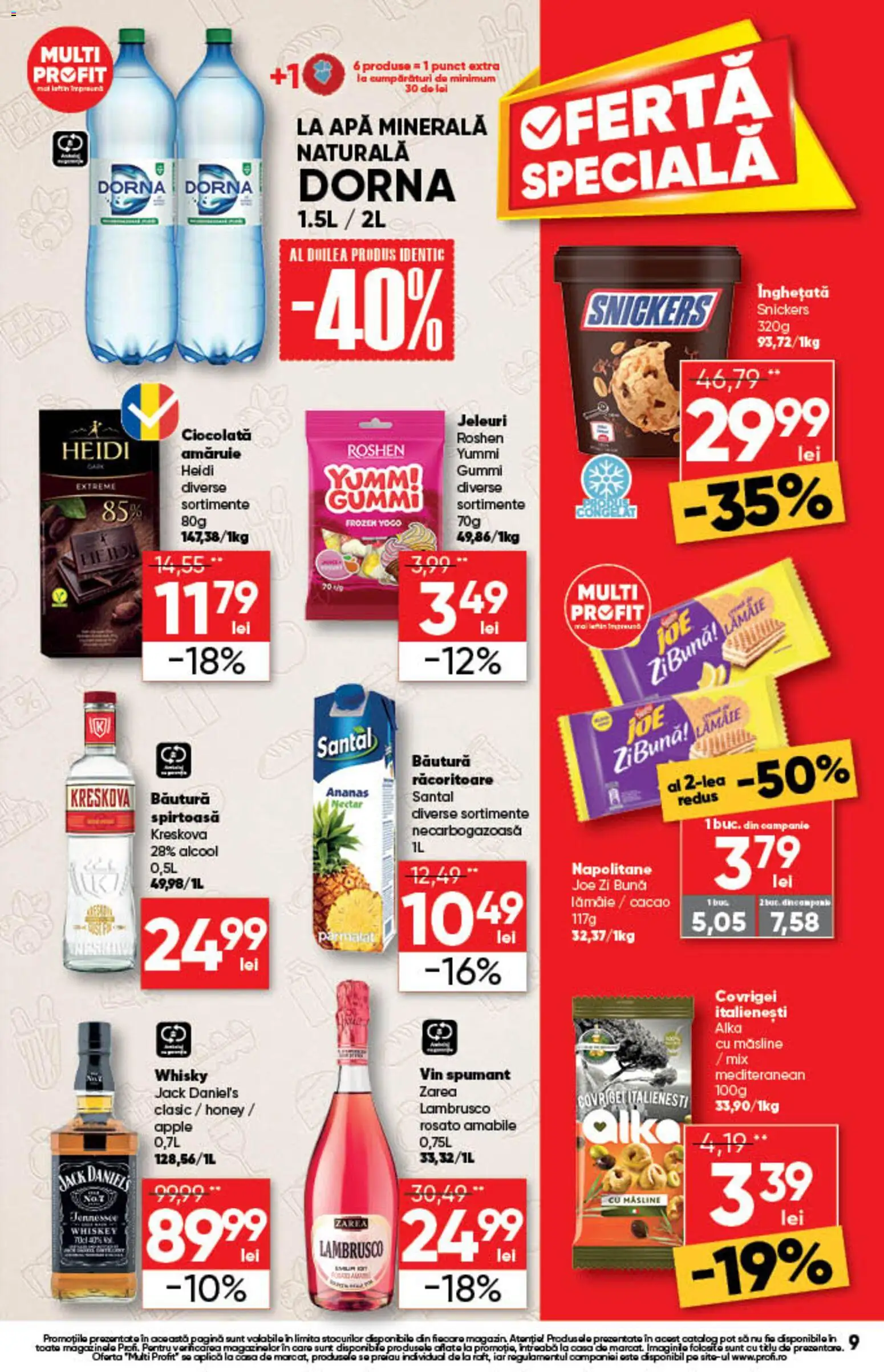 Catalog Profi 20 - 25 August 2026 | Pagina 9 | Produse: Bautura racoritoare, Napolitane, Apple, Vin