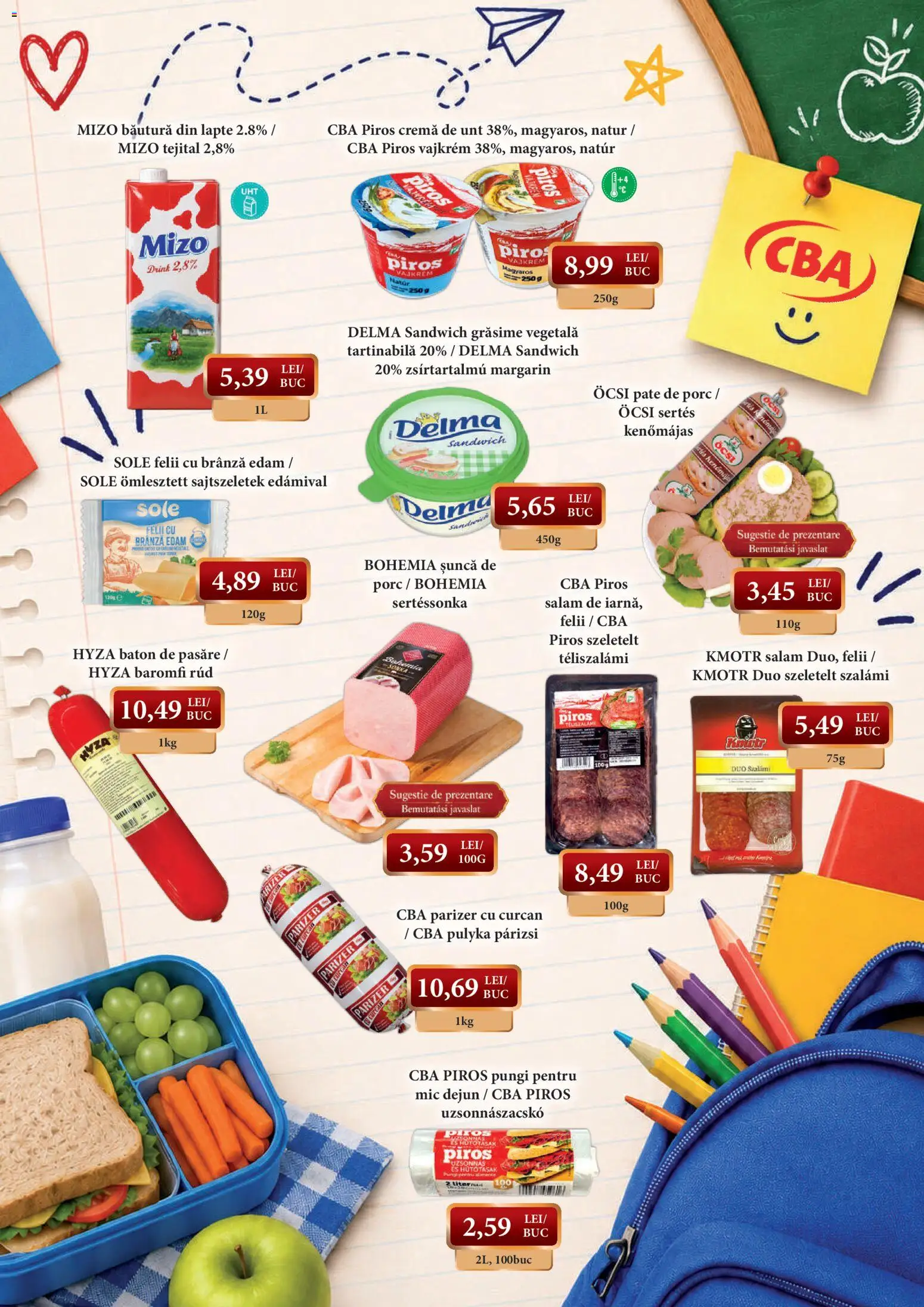Catalog CBA 10 - 23 Septembrie 2026 | Pagina 2 | Produse: Lapte, Unt, Brânză, Șuncă