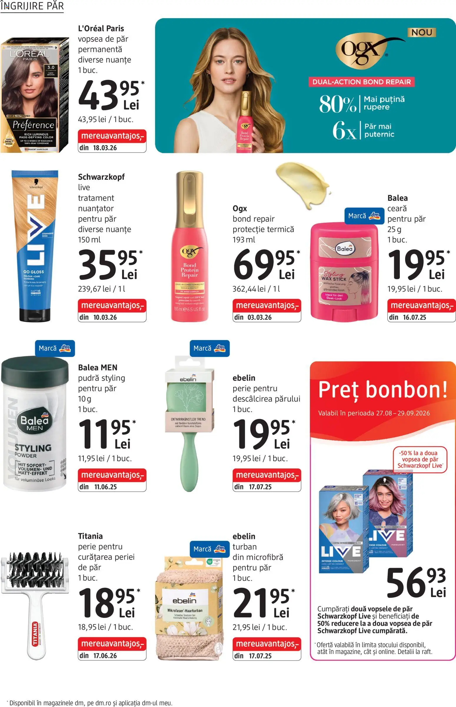 Catalog DM Drogerie Markt 27 August - 28 Septembrie 2026 | Pagina 12 | Produse: Pudră, Perie, Intense, Vopsea de păr