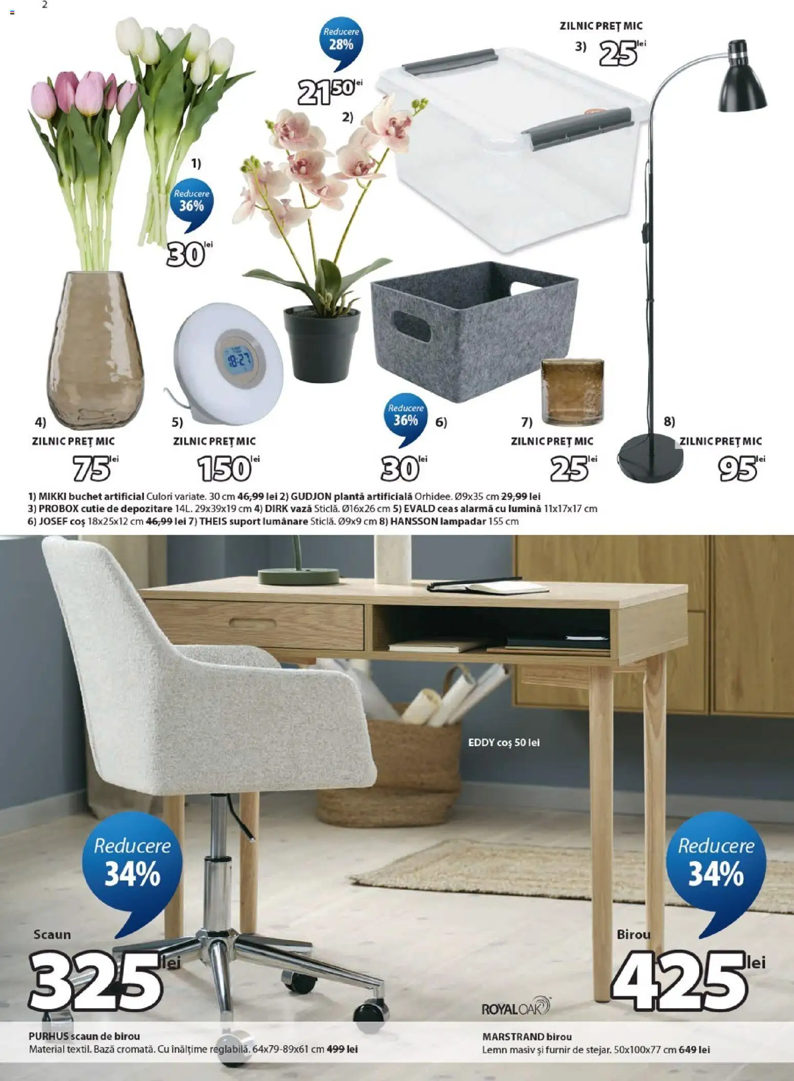 Catalog JYSK 25 August - 22 Septembrie 2026 | Pagina 2 | Produse: Coș, Cutie, Scaun de birou, Suport lumânare