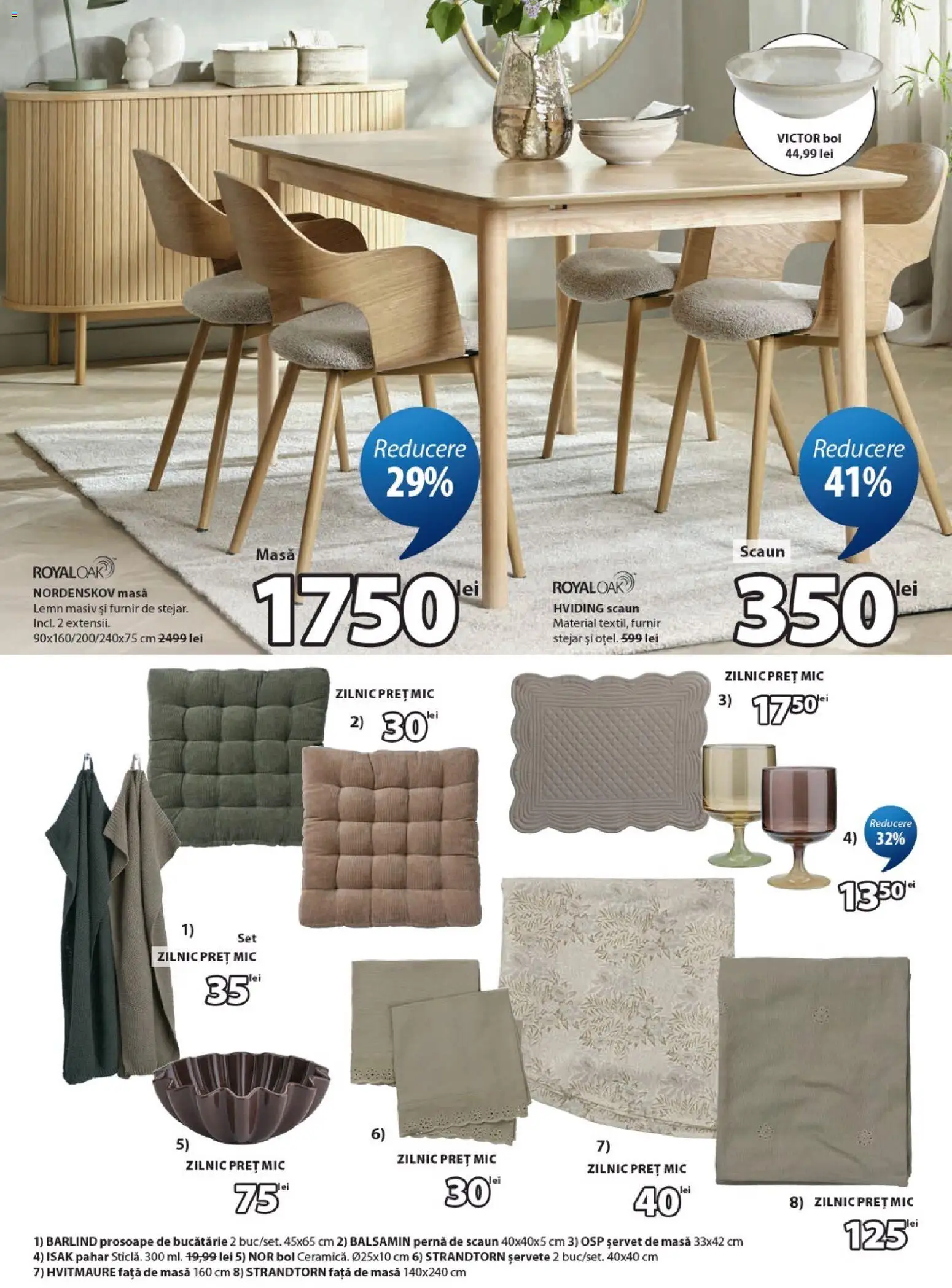 Catalog JYSK 25 August - 22 Septembrie 2026 | Pagina 3 | Produse: Pahare, Pernă, Bucătărie, Perna de scaun