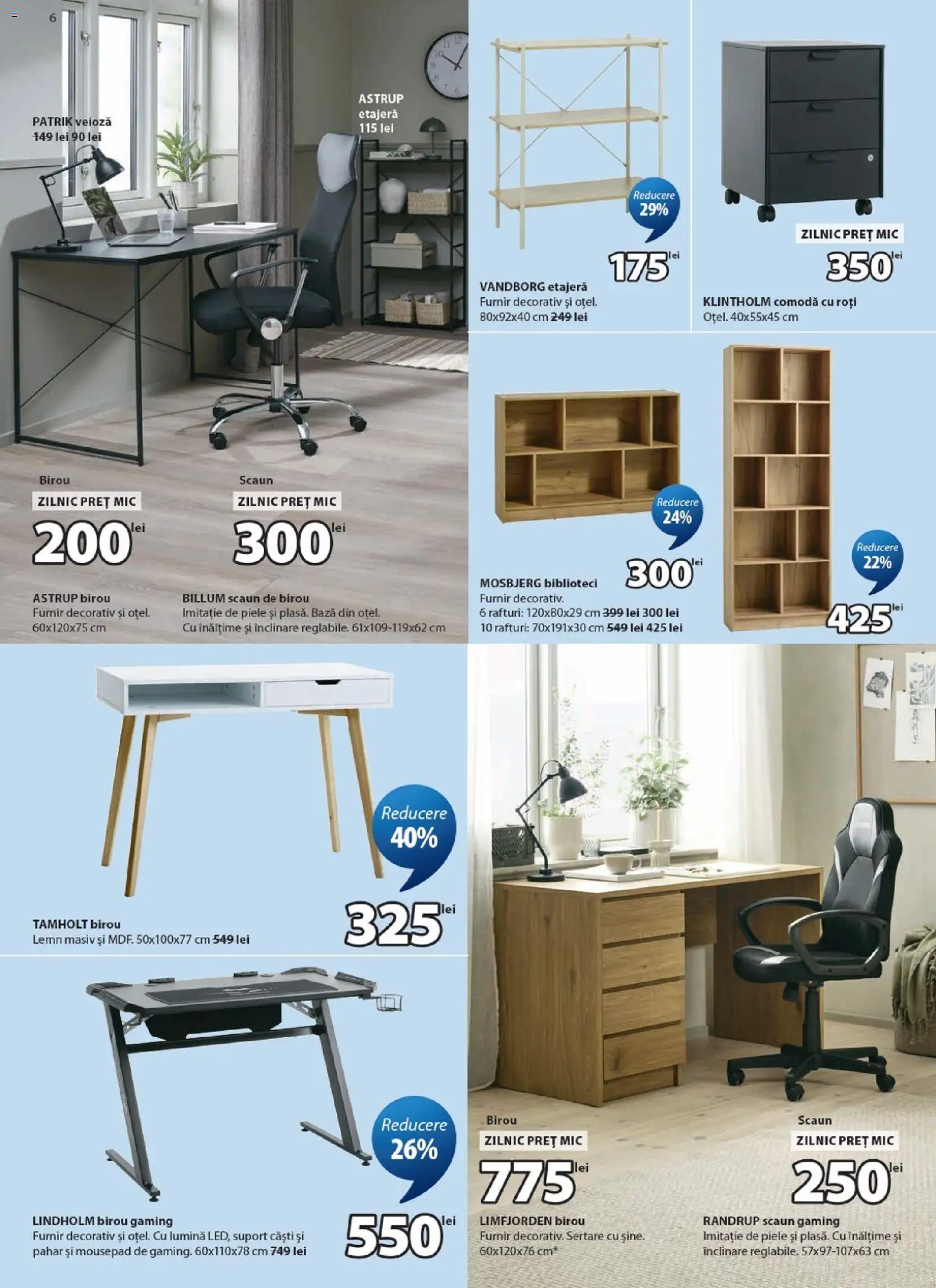 Catalog JYSK 25 August - 22 Septembrie 2026 | Pagina 6 | Produse: Lumină, Scaun gaming, Scaun, Comodă