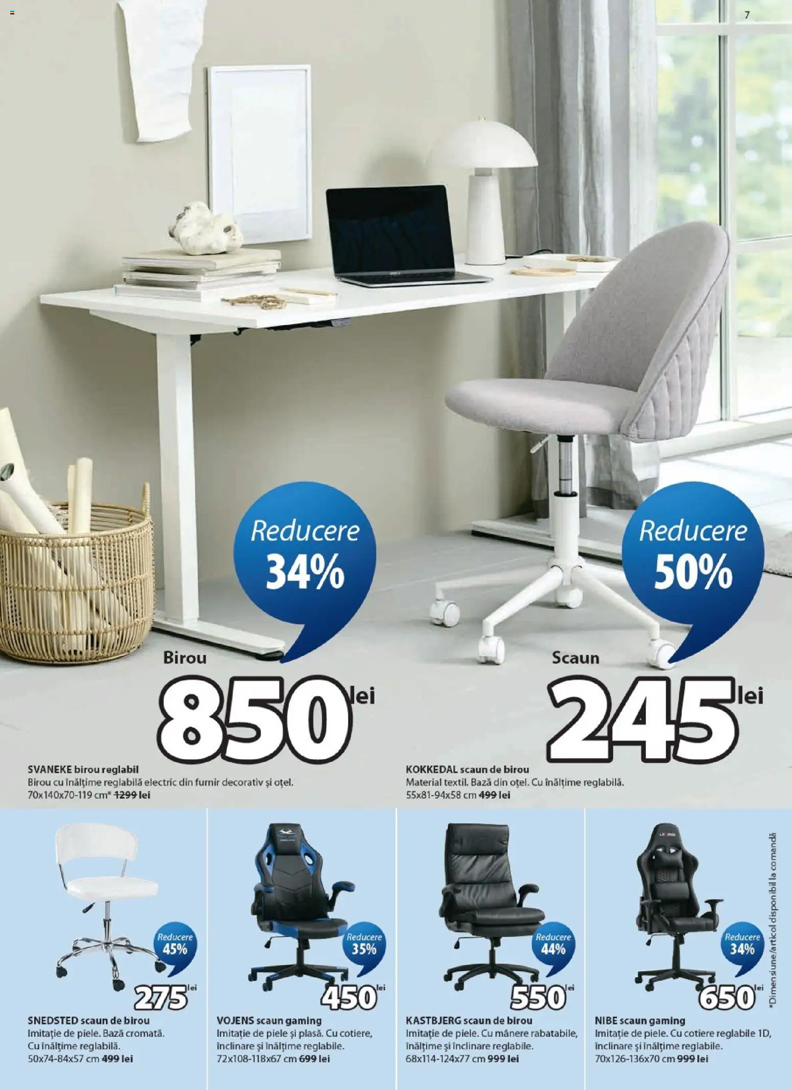 Catalog JYSK 25 August - 22 Septembrie 2026 | Pagina 7 | Produse: Mânere, Scaun gaming, Scaun, Scaun de birou