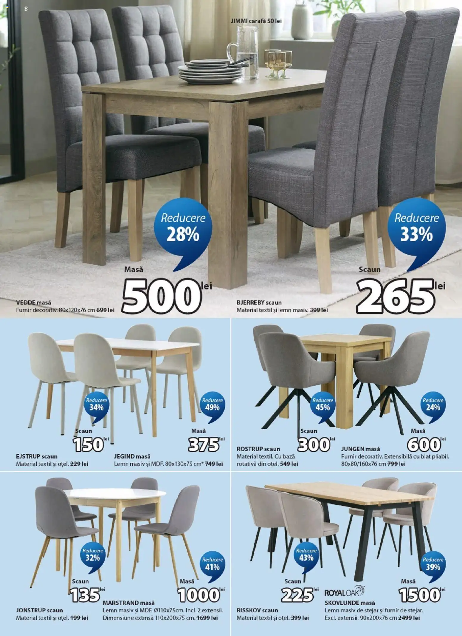 Catalog JYSK 25 August - 22 Septembrie 2026 | Pagina 8 | Produse: Masă, Scaun, Carafă