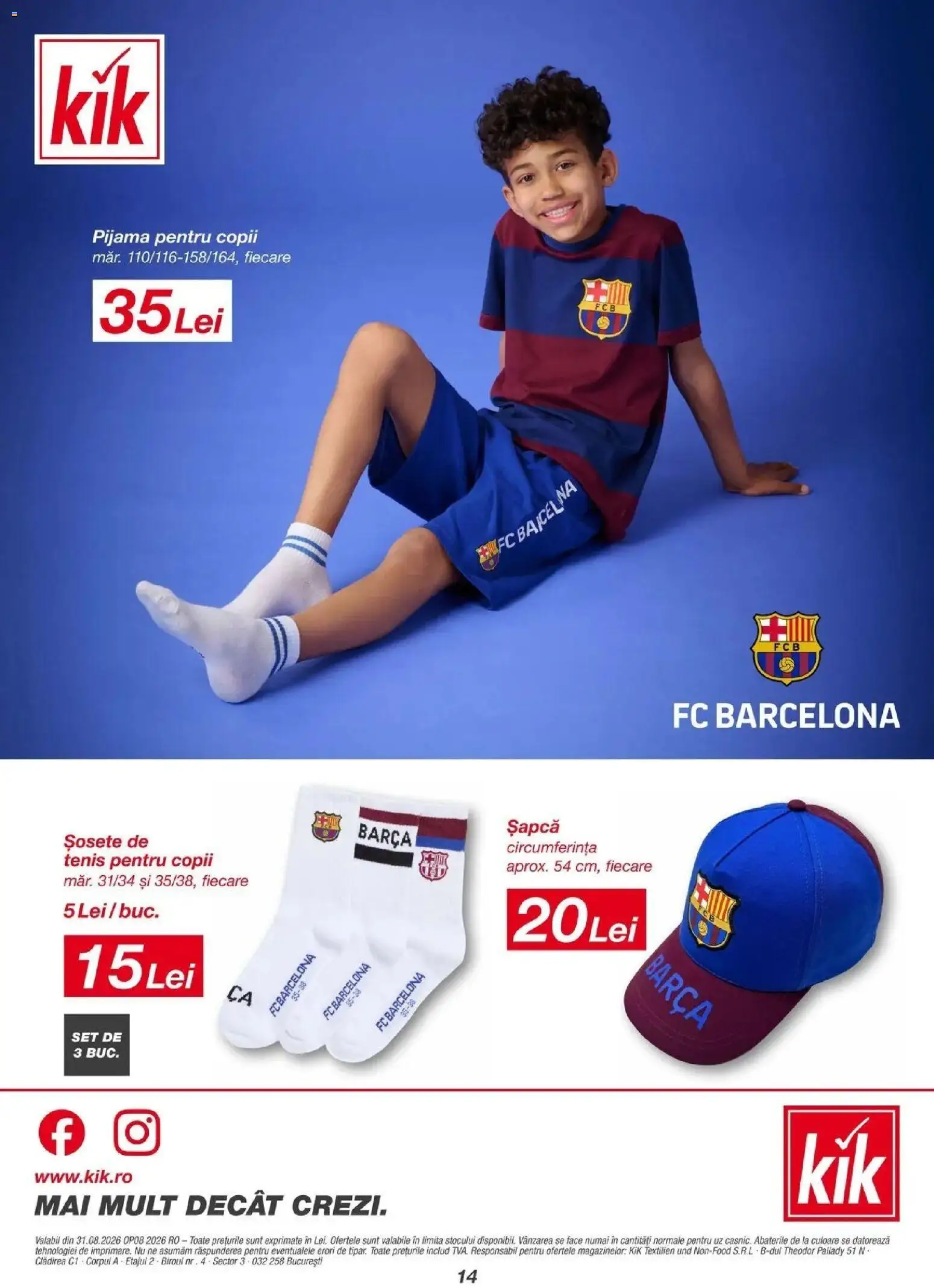 Catalog Kik 31 August - 5 Septembrie 2026 | Pagina 14 | Produse: Șapcă, Pijamă, Șosete