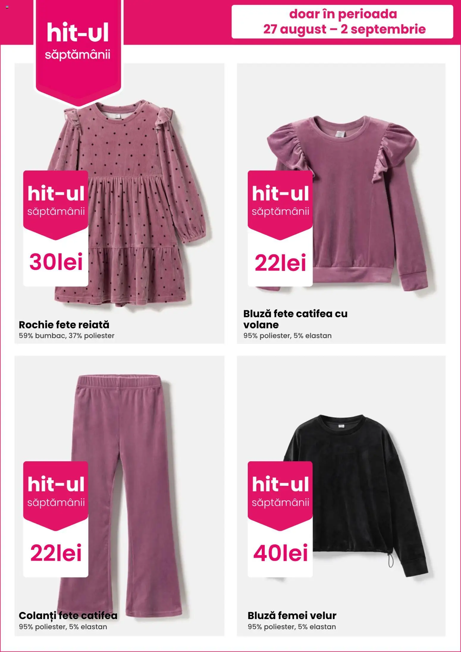 Catalog Pepco 27 August - 1 Septembrie 2026 | Pagina 2 | Produse: Rochie, Bluză, Colanți