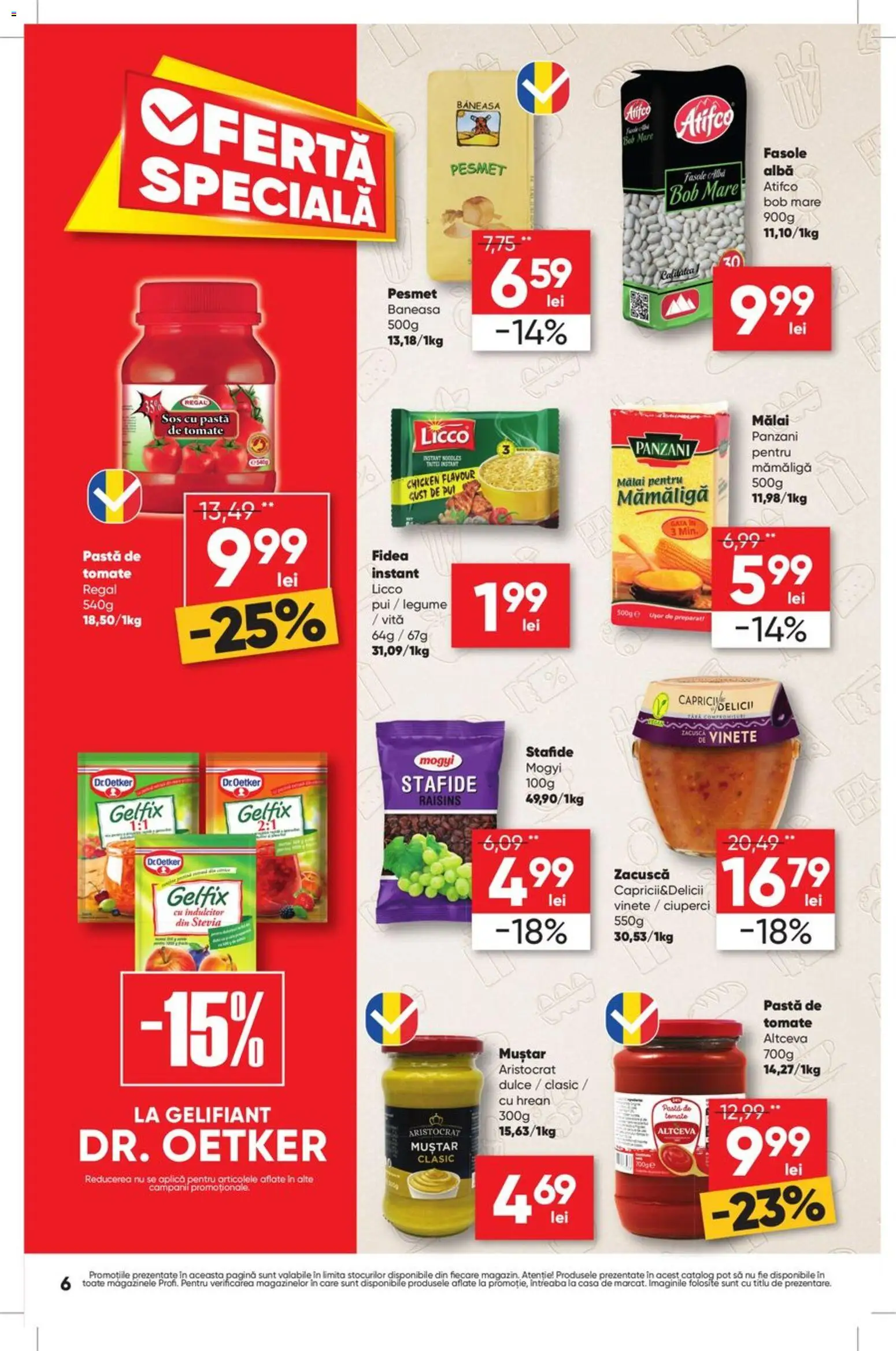 Catalog Profi 27 August - 1 Septembrie 2026 | Pagina 6 | Produse: Panzani, Pastă de tomate, Muștar, Fasole albă