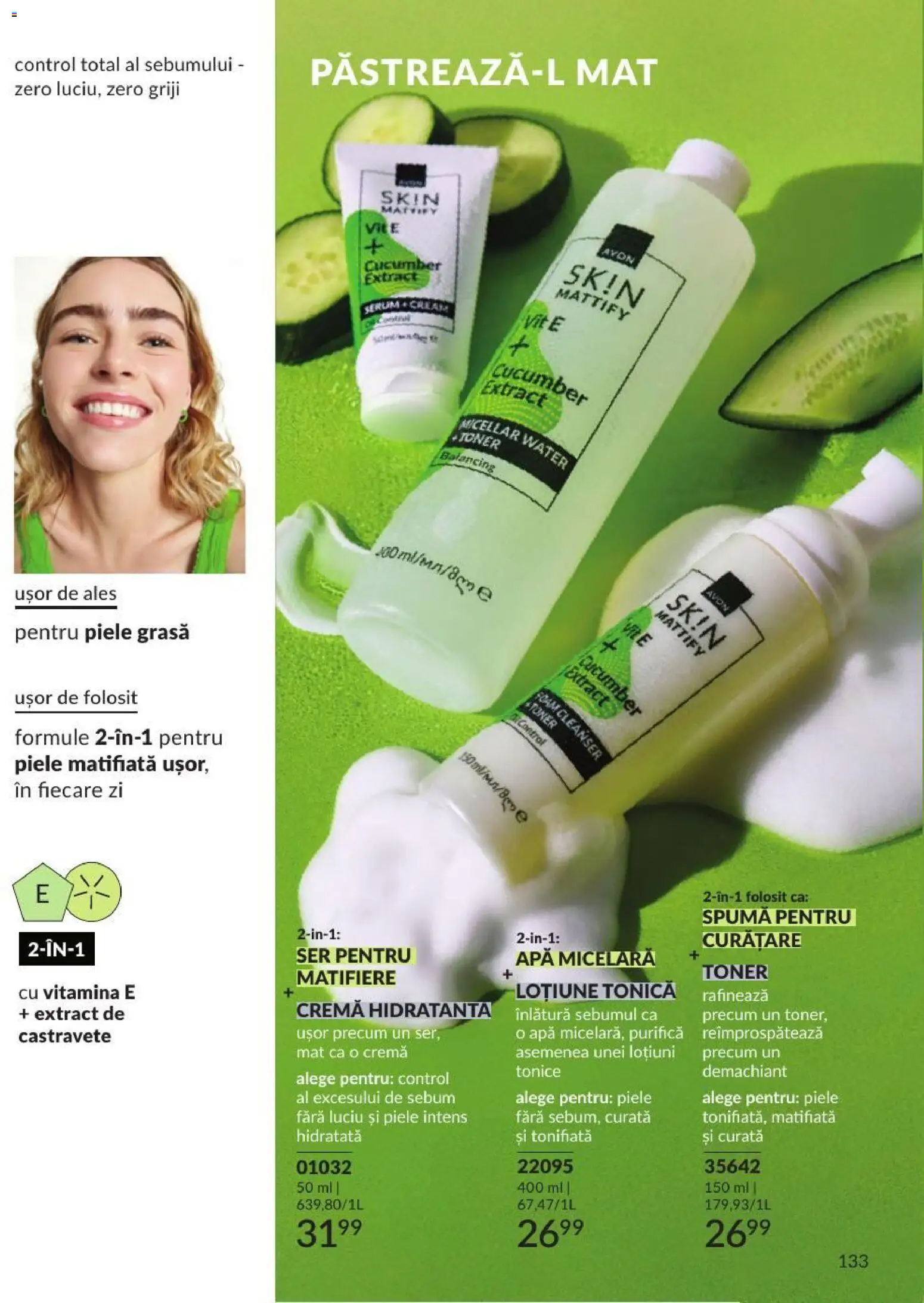 Catalog Avon 1 - 29 Septembrie 2026 | Pagina 133 | Produse: Zero, Loțiune tonică, Cremă hidratantă, Apă