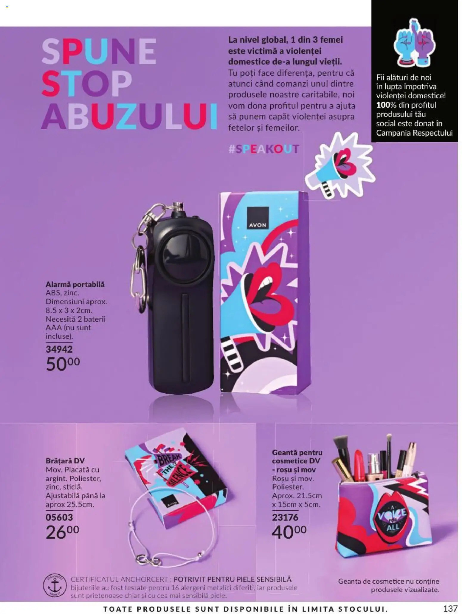 Catalog Avon 1 - 29 Septembrie 2026 | Pagina 137 | Produse: Geantă, Brățară, Baterii
