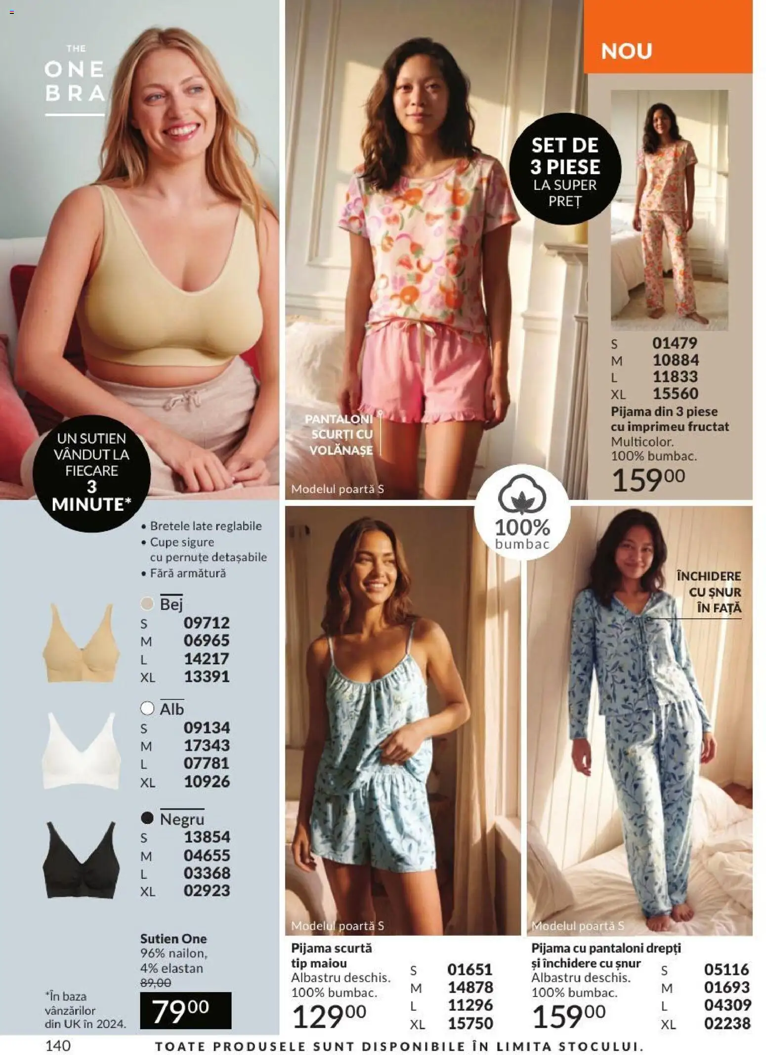 Catalog Avon 1 - 29 Septembrie 2026 | Pagina 140 | Produse: Pijamă, Maiou, Tip, Sutien