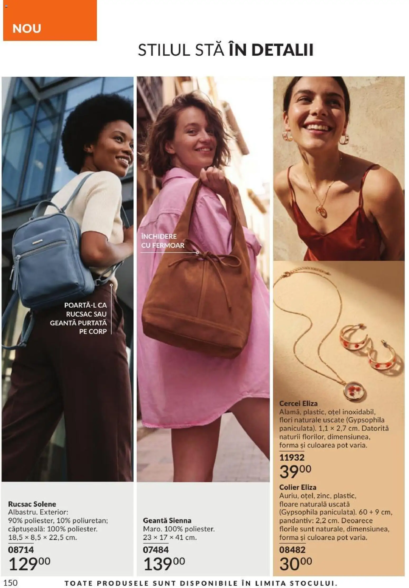Catalog Avon 1 - 29 Septembrie 2026 | Pagina 150 | Produse: Geantă, Colier, Flori, Rucsac