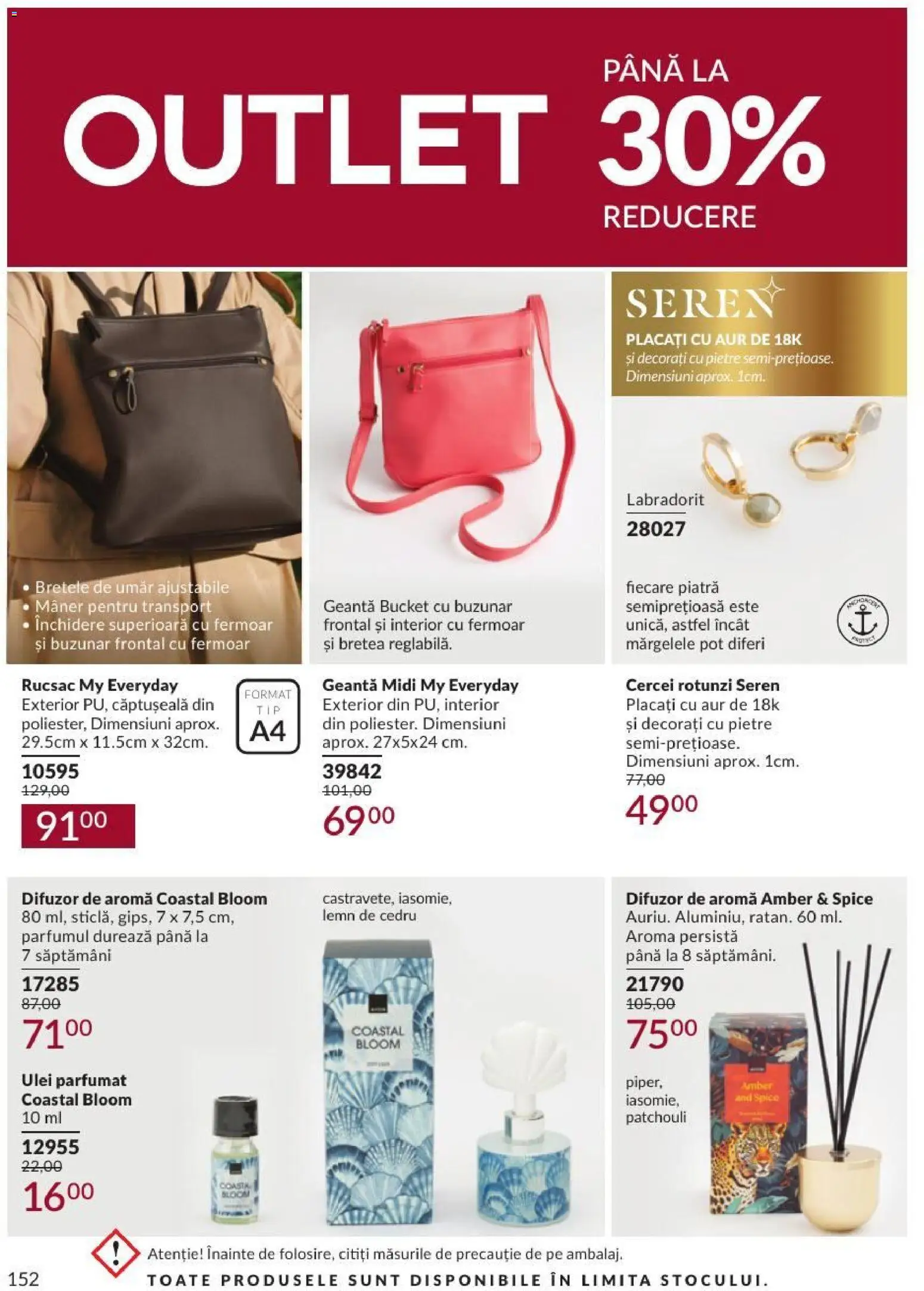 Catalog Avon 1 - 29 Septembrie 2026 | Pagina 152 | Produse: Difuzor, Geantă, Cercei, Mâner