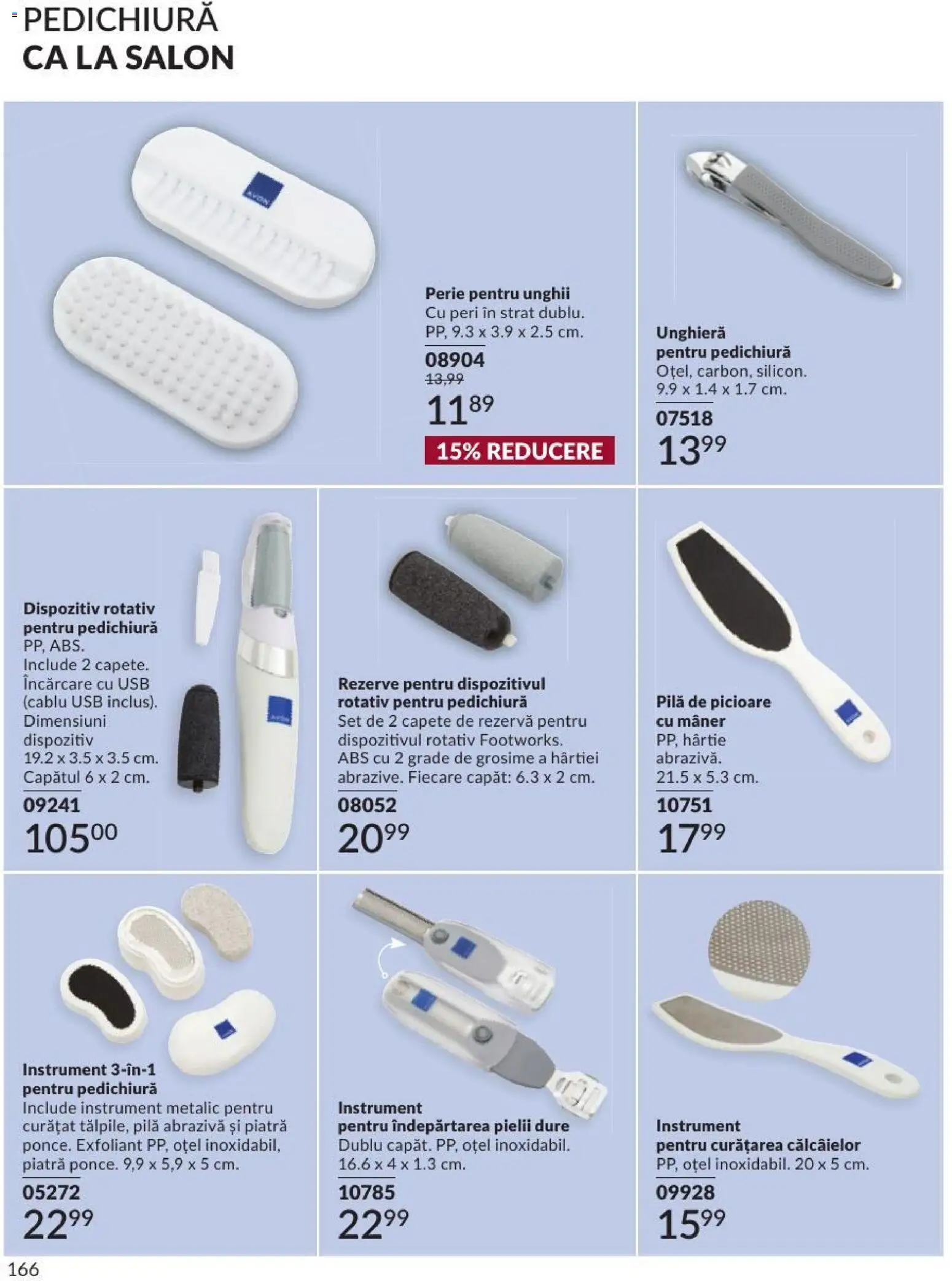 Catalog Avon 1 - 29 Septembrie 2026 | Pagina 166 | Produse: Cablu USB, Usb, Mâner, Perie