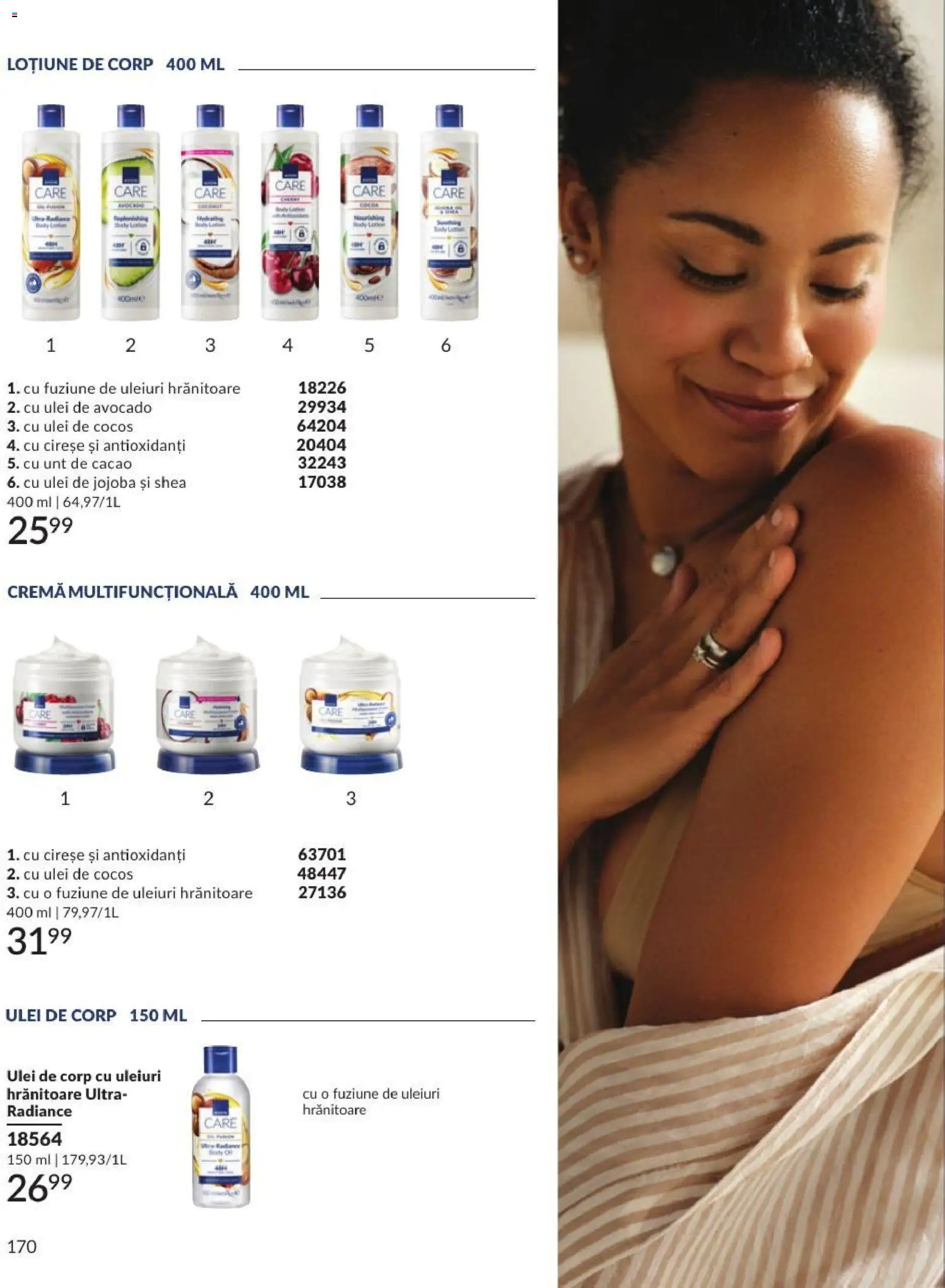 Catalog Avon 1 - 29 Septembrie 2026 | Pagina 170 | Produse: Ulei, Lotiune de Corp, Cacao, Avocado