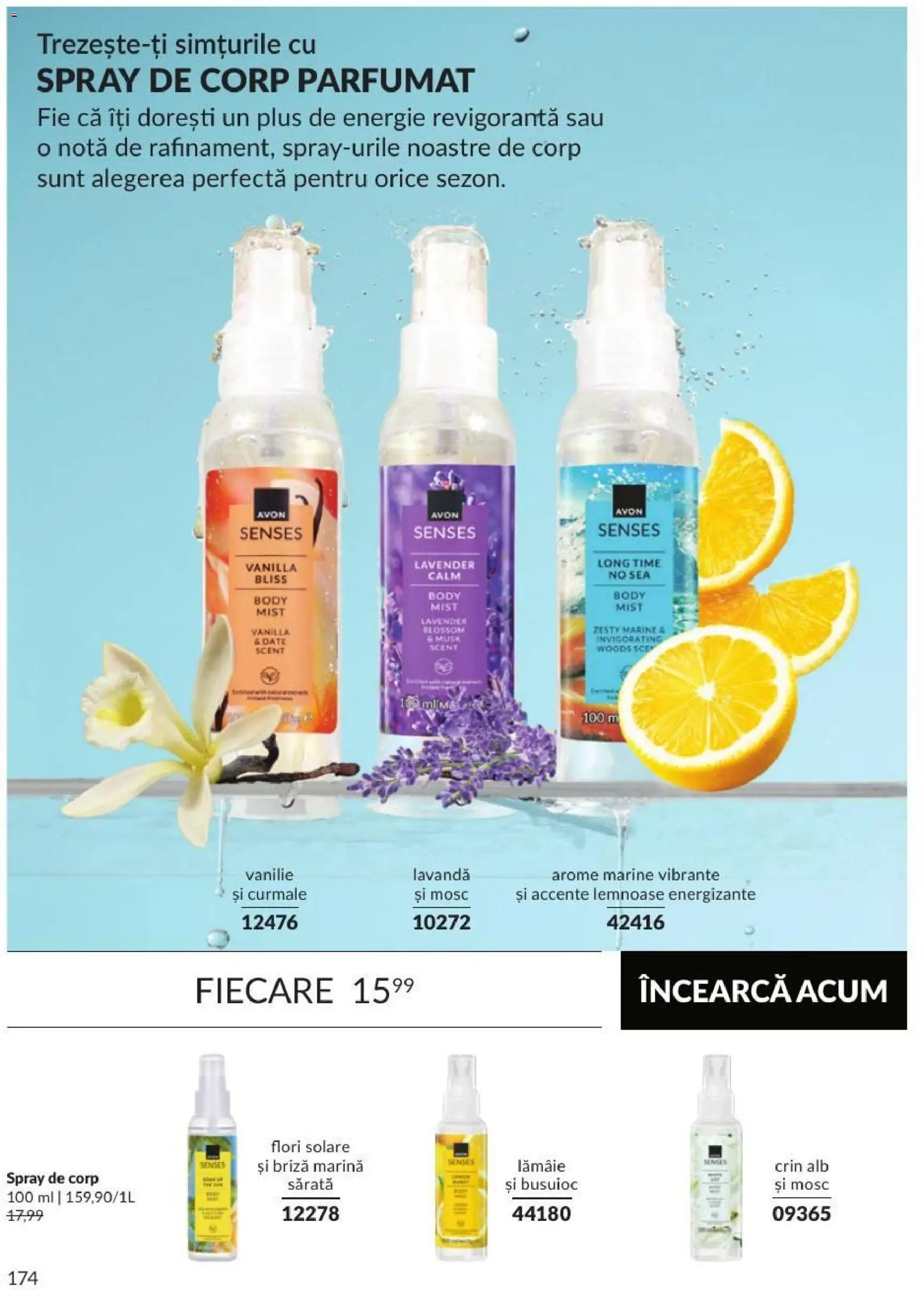 Catalog Avon 1 - 29 Septembrie 2026 | Pagina 174 | Produse: Curmale, Flori, Lămâie, Plus