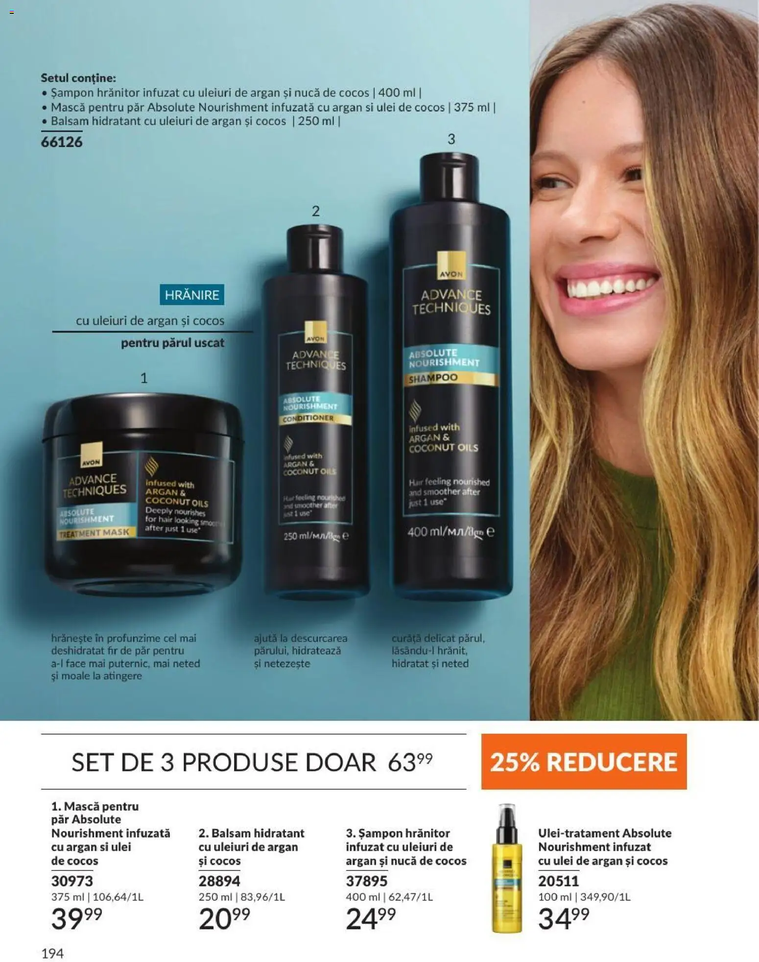 Catalog Avon 1 - 29 Septembrie 2026 | Pagina 194 | Produse: Ulei de cocos, Șampon, Balsam, Ulei