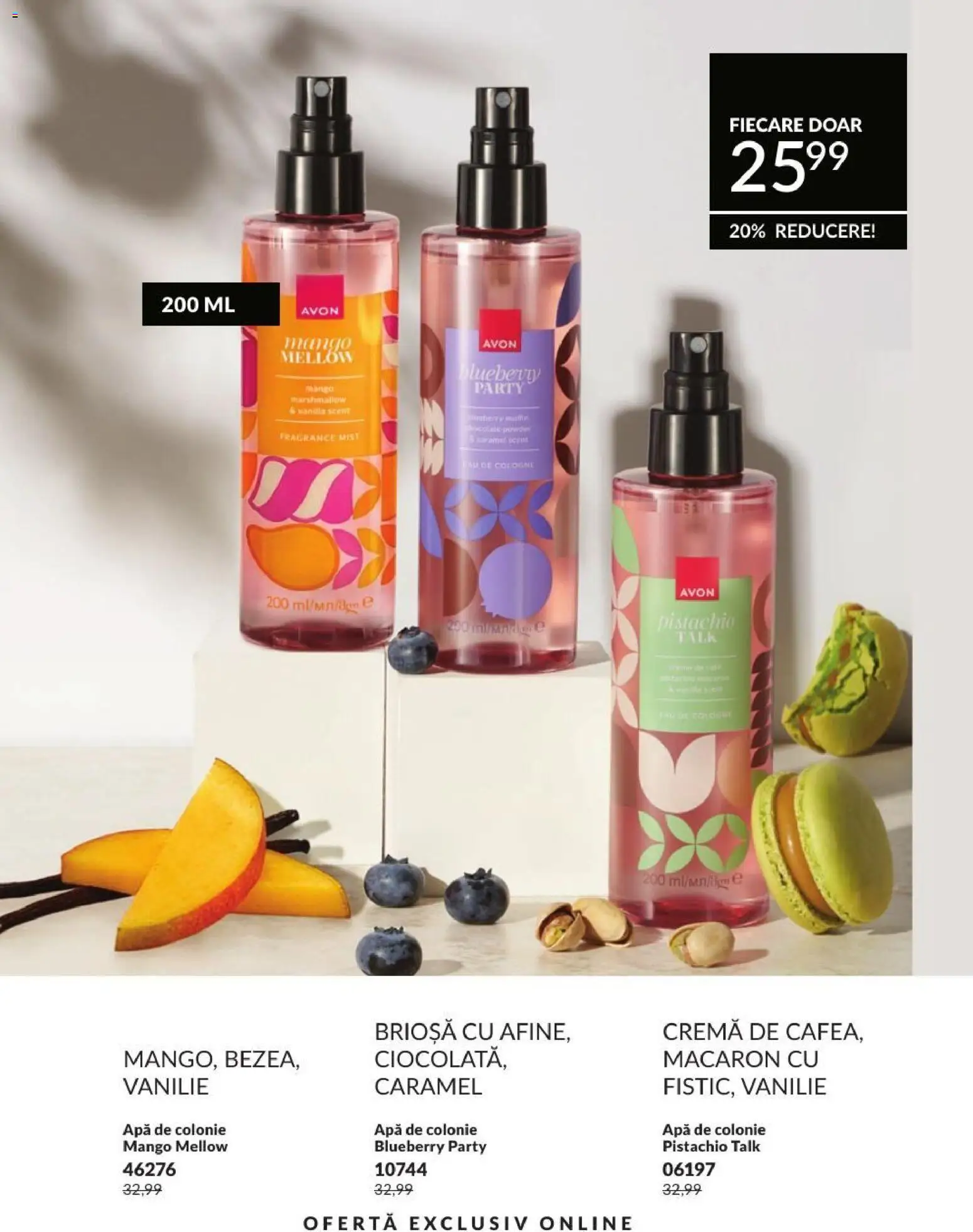 Catalog Avon 1 - 29 Septembrie 2026 | Pagina 201 | Produse: Cremă, Brioşă, Apă, Mango