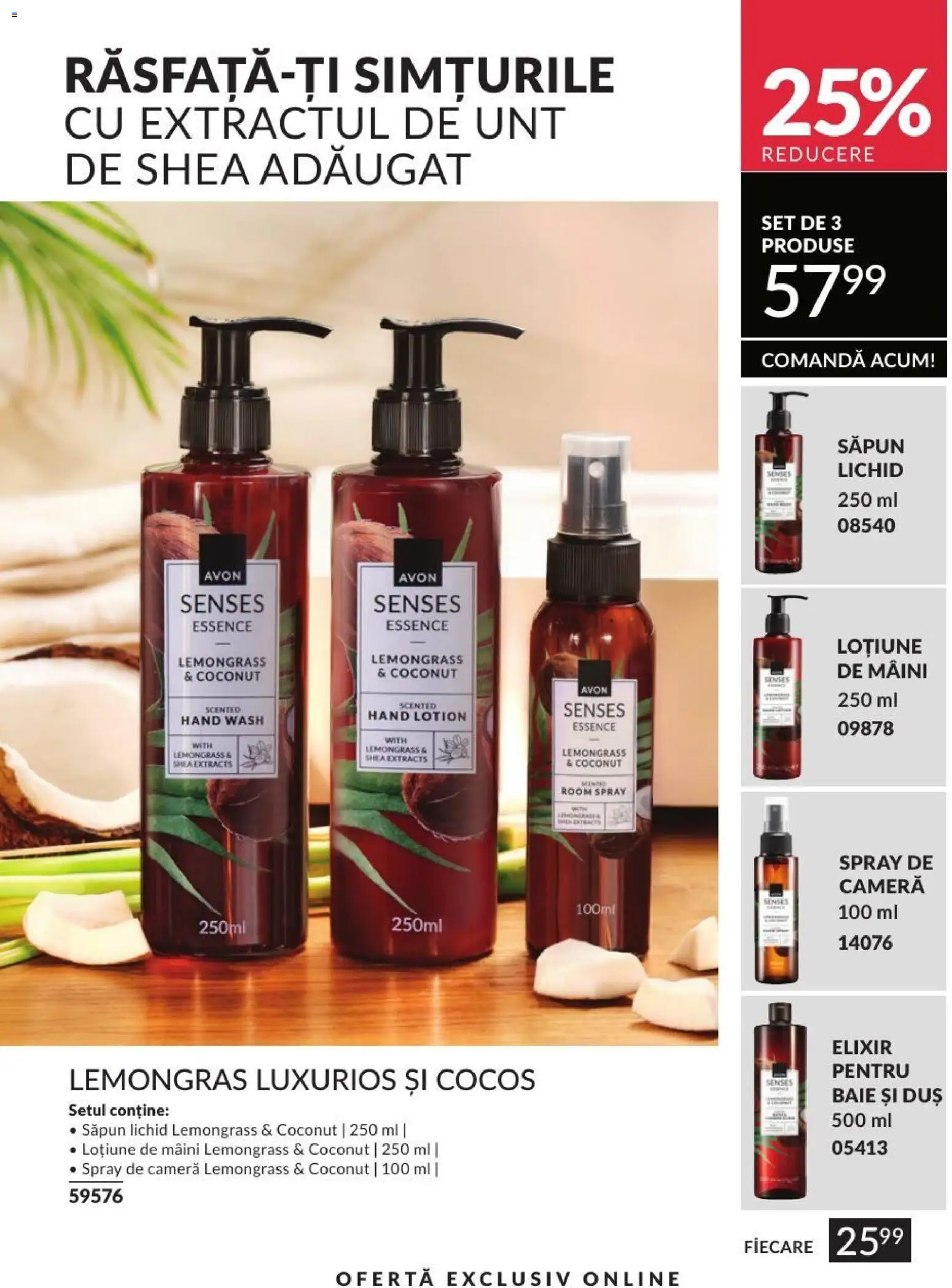 Catalog Avon 1 - 29 Septembrie 2026 | Pagina 214 | Produse: Elixir, Duș, Unt, Săpun