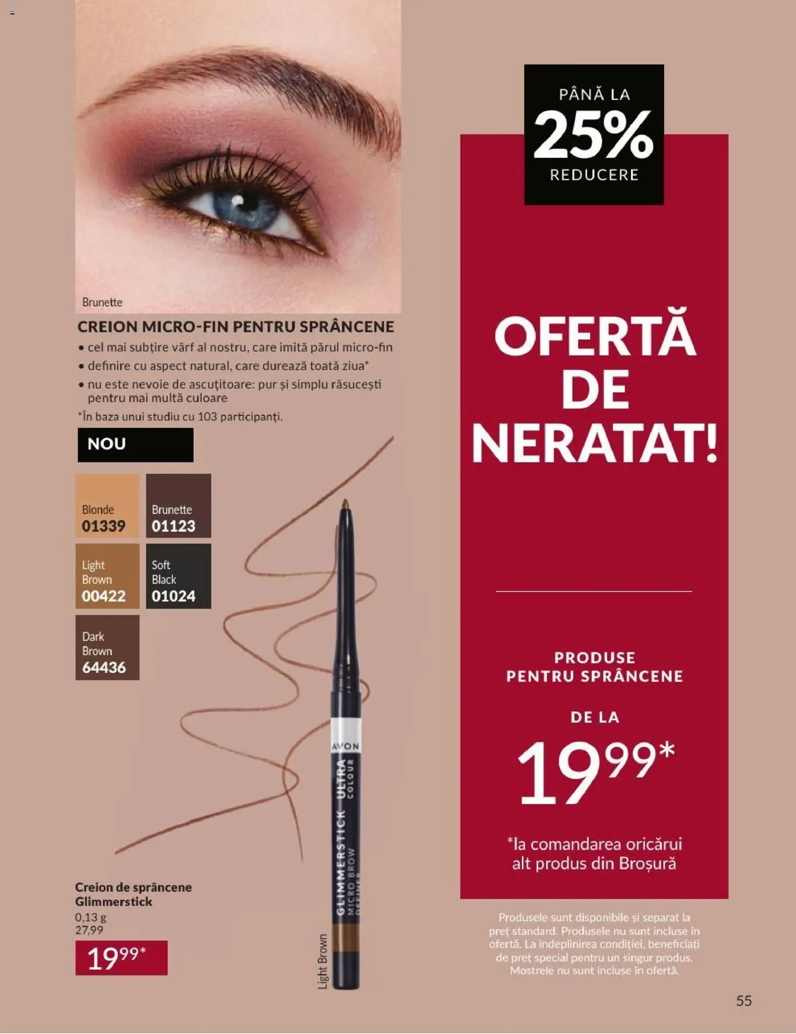 Catalog Avon 1 - 29 Septembrie 2026 | Pagina 55 | Produse: Creion de sprâncene, Ascuțitoare, Black