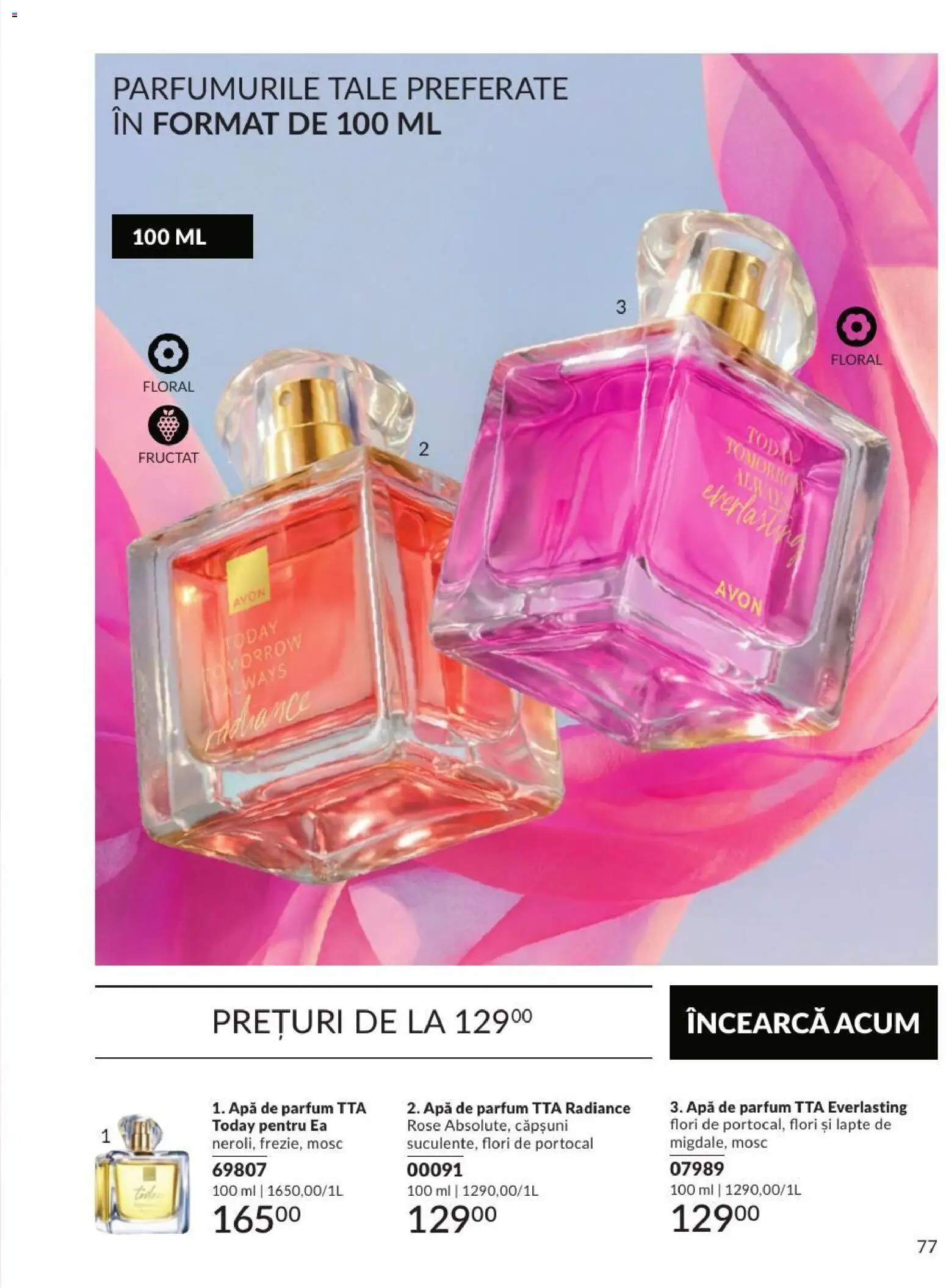 Catalog Avon 1 - 29 Septembrie 2026 | Pagina 77 | Produse: Apă de parfum, Parfum, Lapte, Căpșuni
