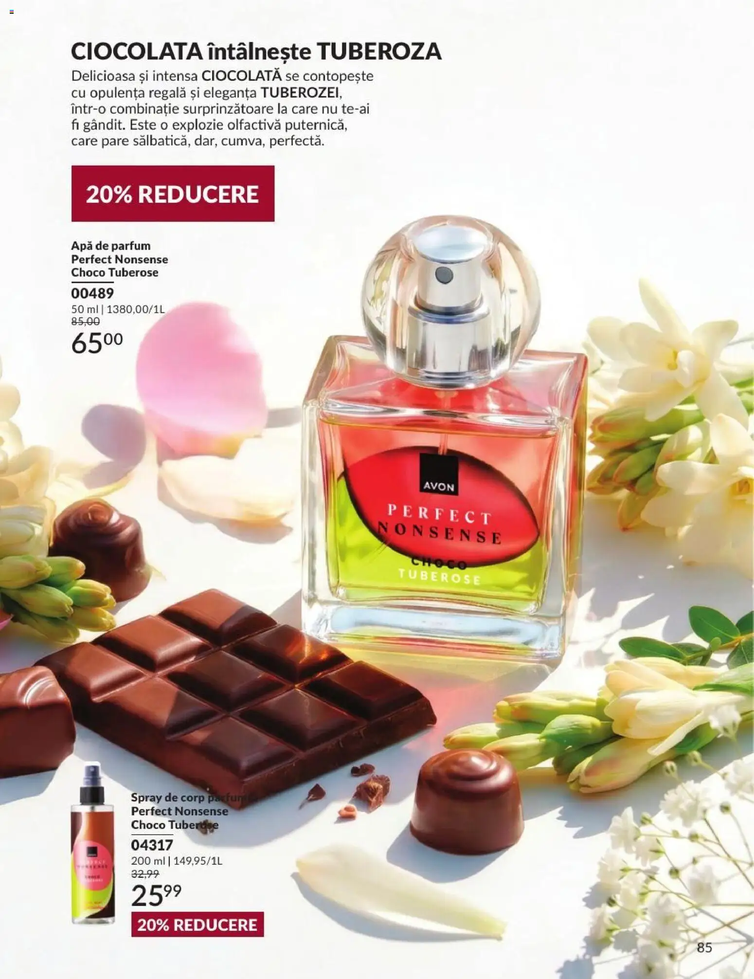 Catalog Avon 1 - 29 Septembrie 2026 | Pagina 85 | Produse: Apă de parfum, Parfum, Ciocolată, Apă