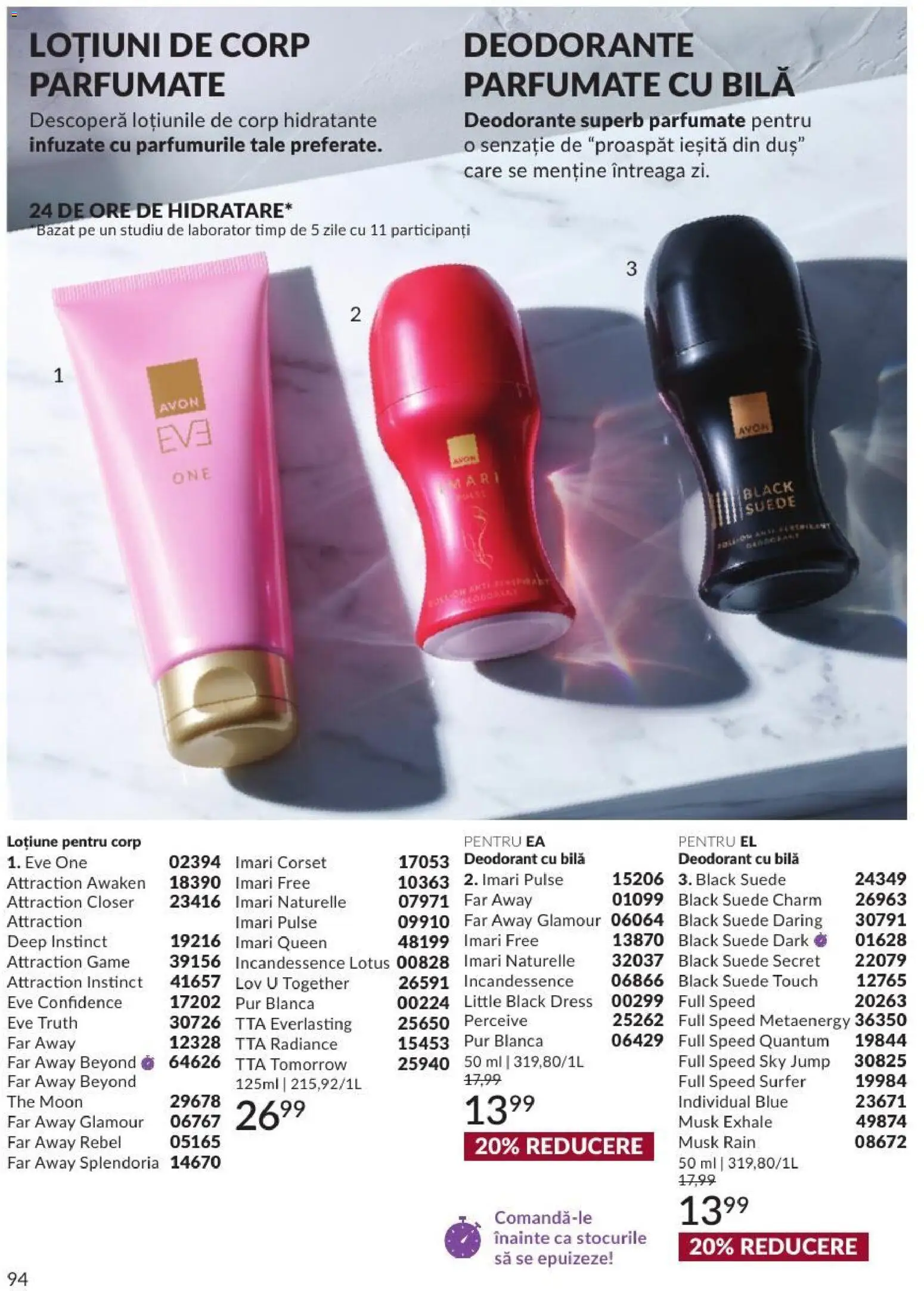 Catalog Avon 1 - 29 Septembrie 2026 | Pagina 94 | Produse: Lotus, Duș, Deodorant, Black
