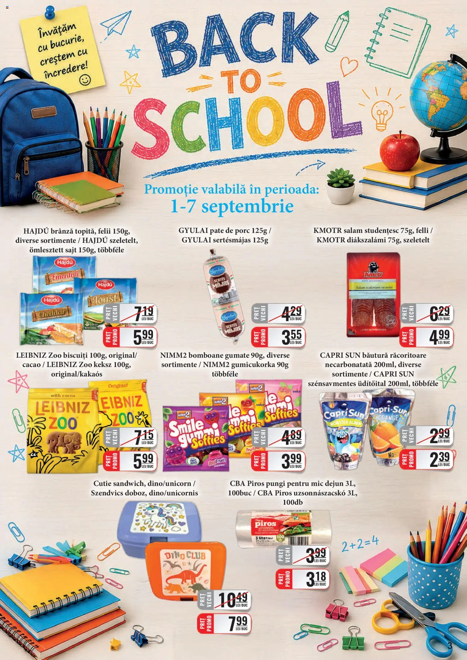 Catalog CBA 1 - 14 Septembrie 2026 | Pagina 3 | Produse: Bautura racoritoare, Cutie, Pate, Biscuiți
