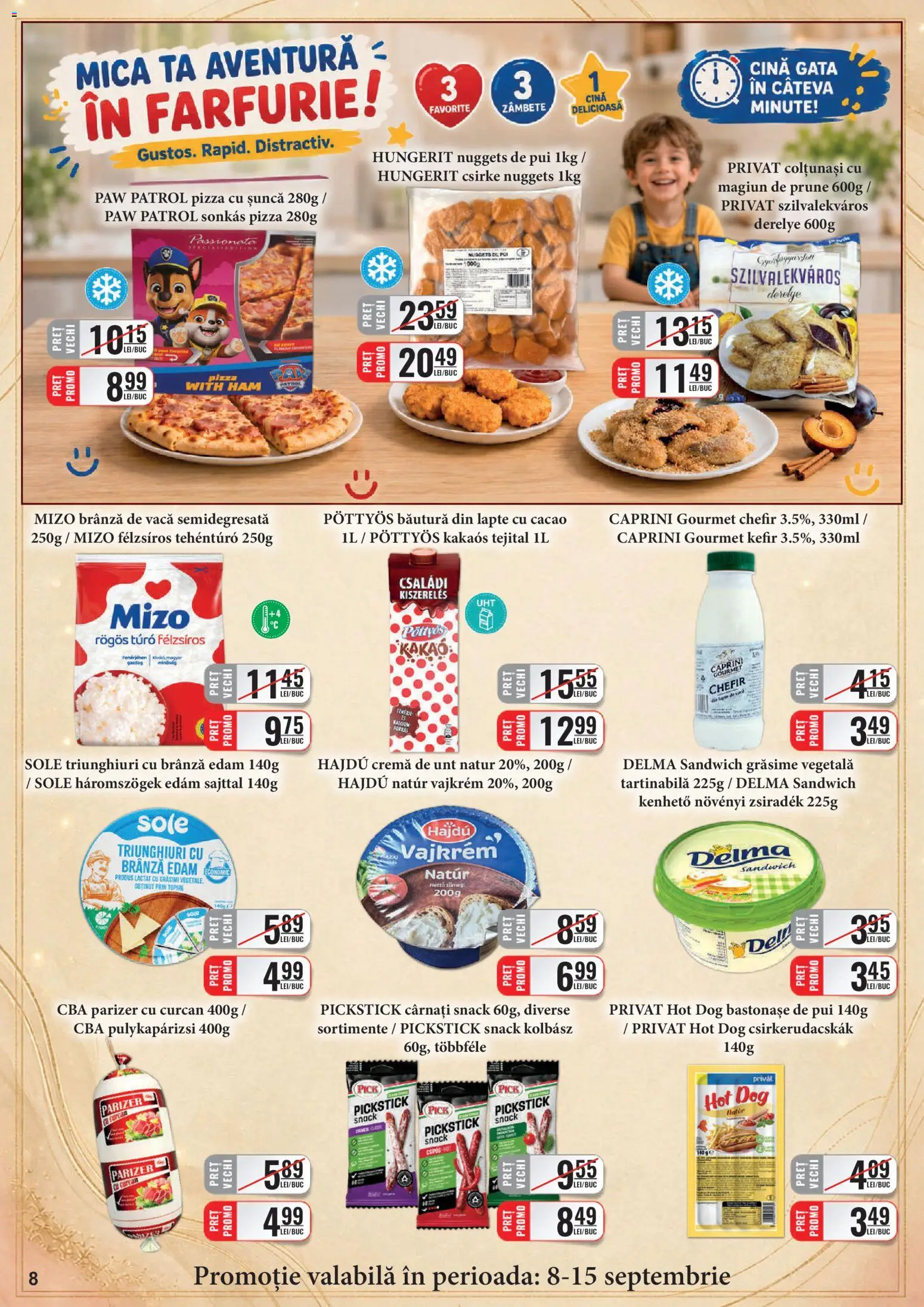 Catalog CBA 1 - 14 Septembrie 2026 | Pagina 8 | Produse: Pui, Unt, Brânză, Kefir