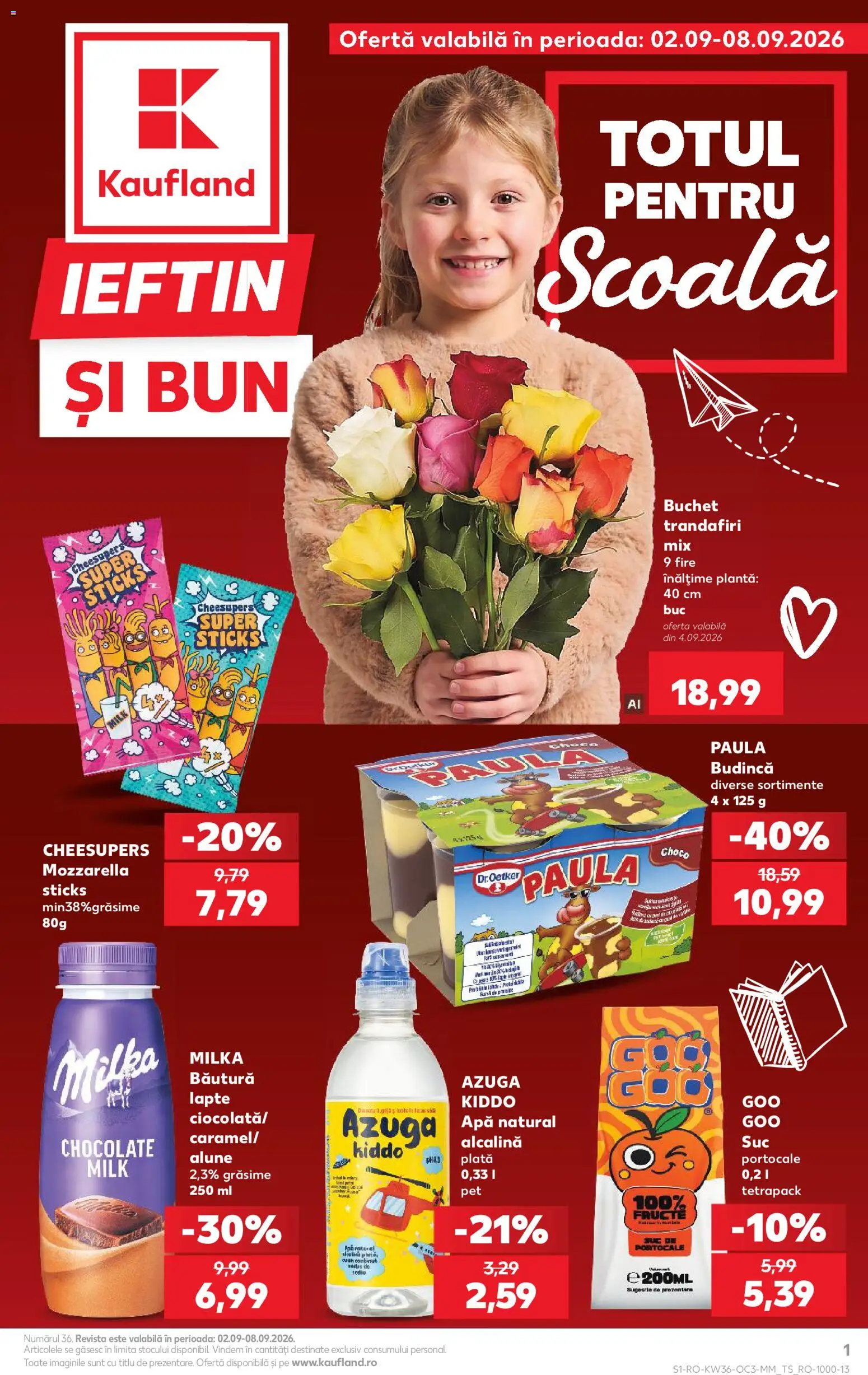 Catalog Kaufland 2 - 7 Septembrie 2026 | Pagina 1 | Produse: Alune, Mozzarella, Suc, Fructe