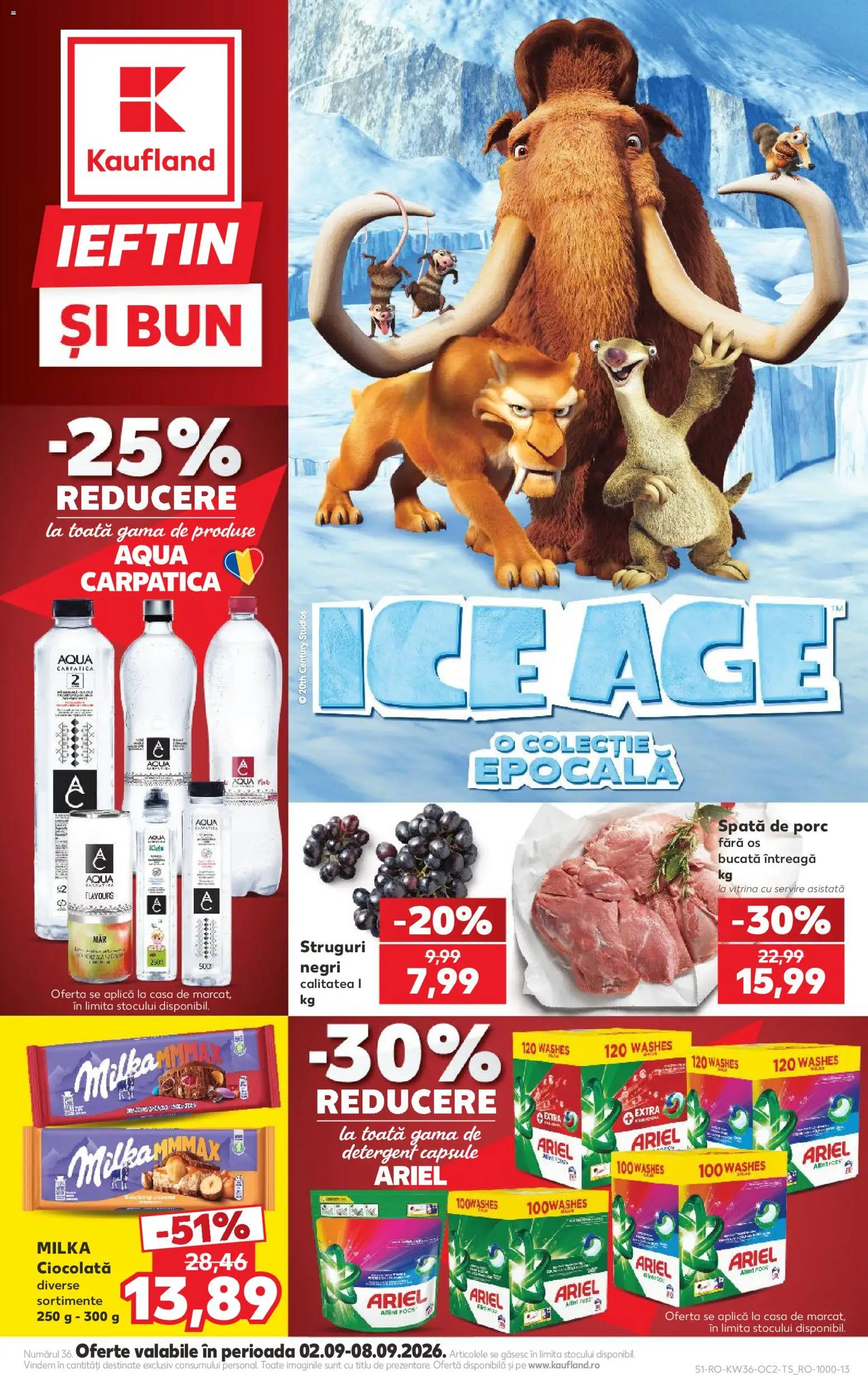 Catalog Kaufland 2 - 7 Septembrie 2026 | Pagina 1 | Produse: Spata de porc, Vitrină, Detergent, Aqua