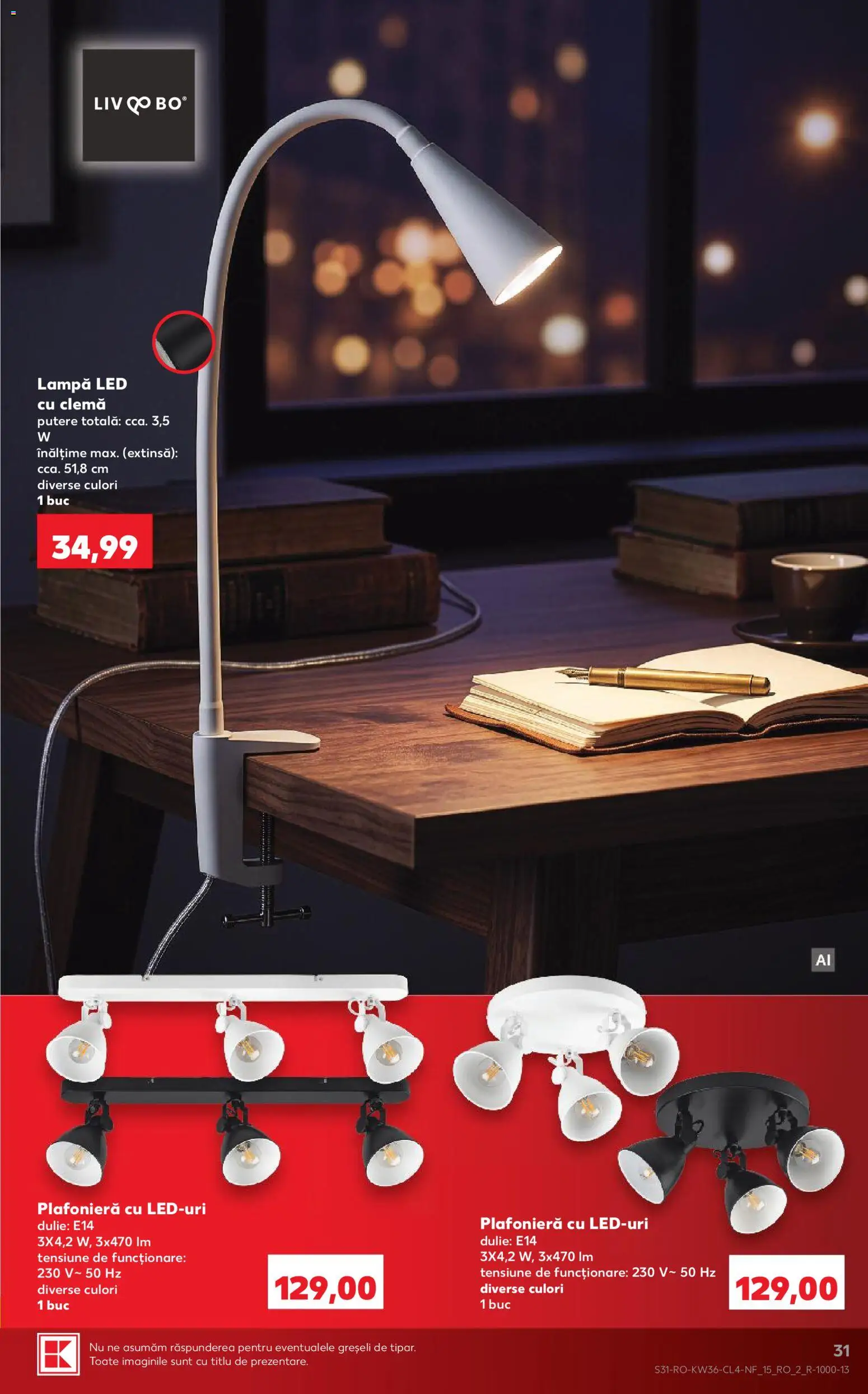 Catalog Kaufland 2 - 7 Septembrie 2026 | Pagina 31 | Produse: Plafonieră, LED, Lampă, Lampa led