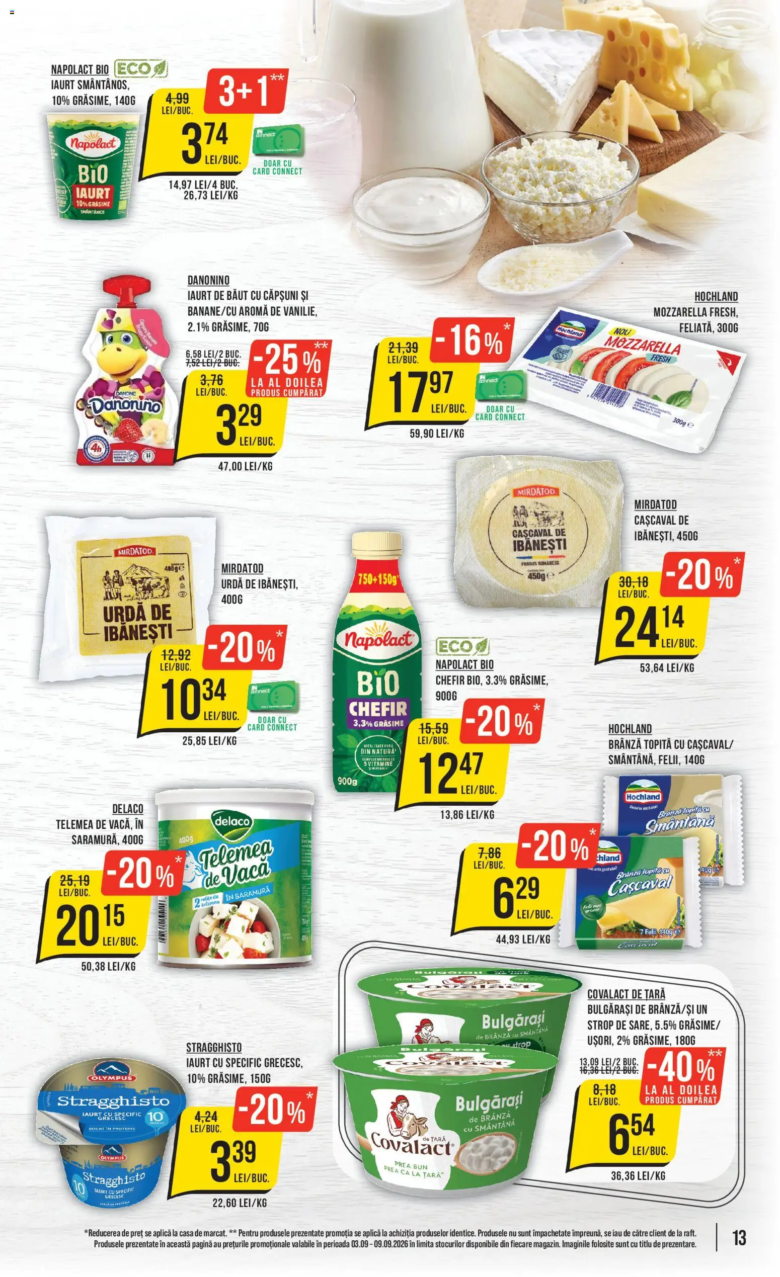 Catalog Mega Image 3 - 8 Septembrie 2026 | Pagina 13 | Produse: Covalact de tara, Cașcaval, Hochland, Căpșuni