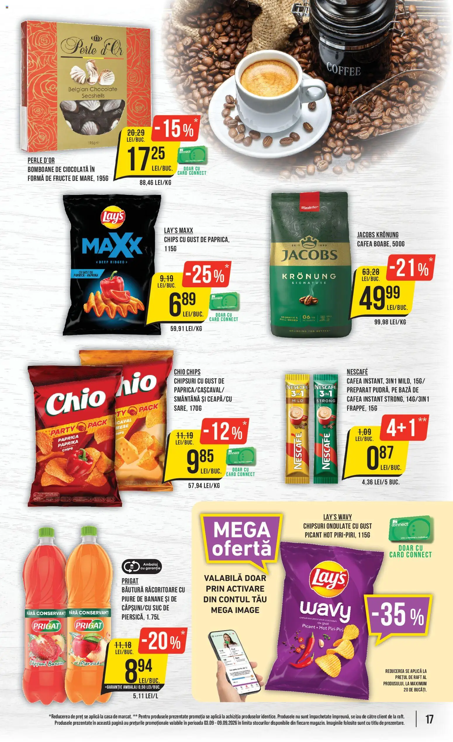 Catalog Mega Image 3 - 8 Septembrie 2026 | Pagina 17 | Produse: Piersică, Raft, Jacobs, Cafea