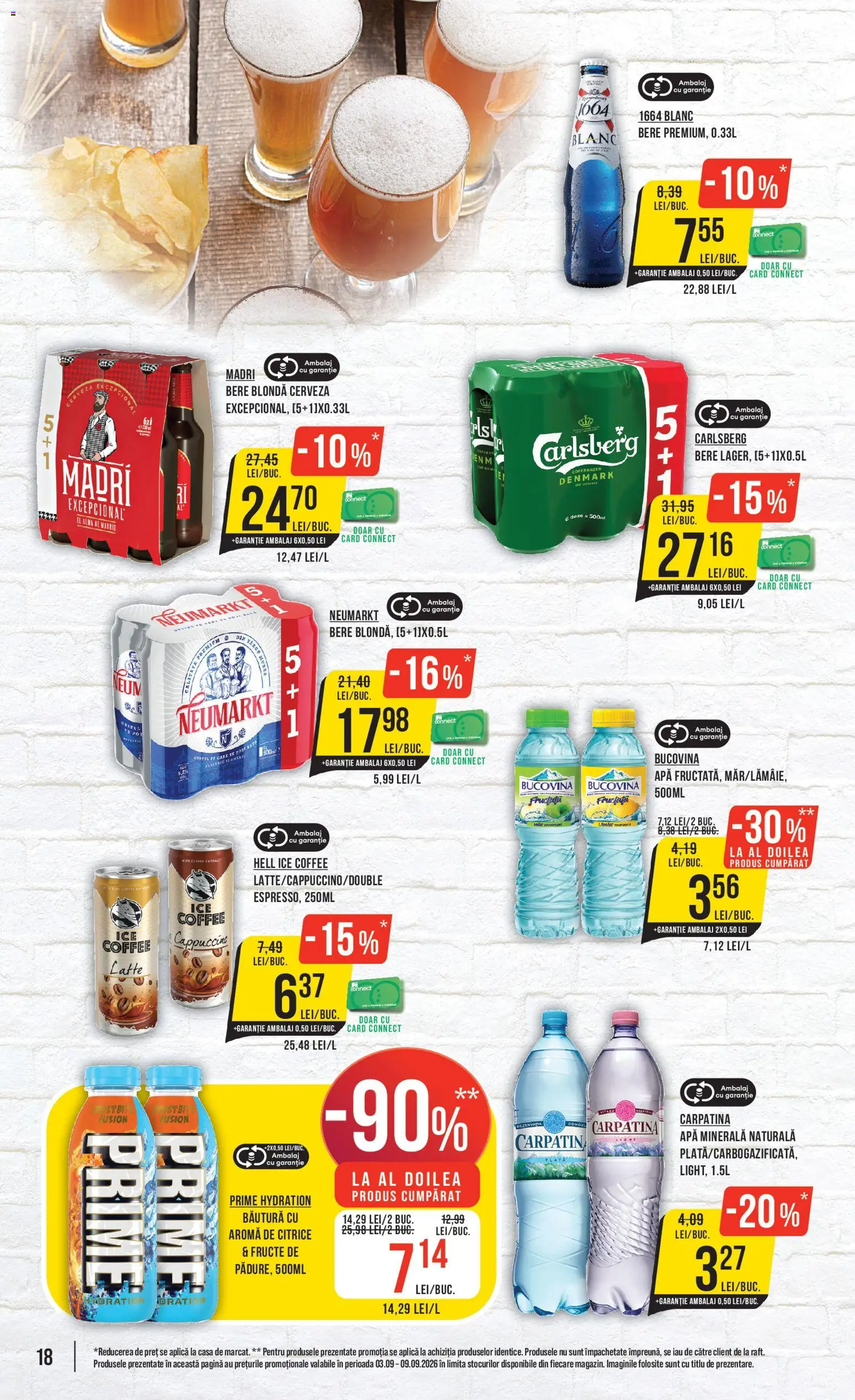 Catalog Mega Image 3 - 8 Septembrie 2026 | Pagina 18 | Produse: Apa minerala, Cappuccino, Carpatina, Bere