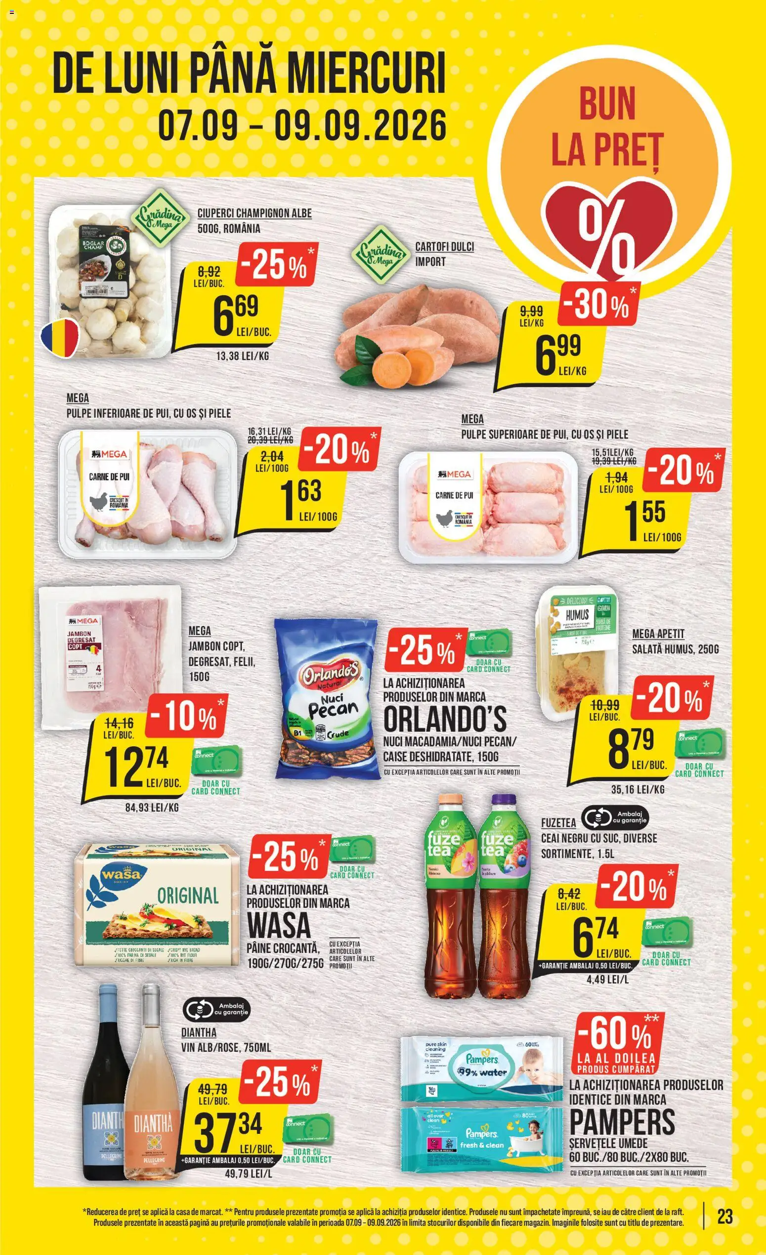 Catalog Mega Image 3 - 8 Septembrie 2026 | Pagina 23 | Produse: Aplică, Vin, Carne De Pui, Cartofi