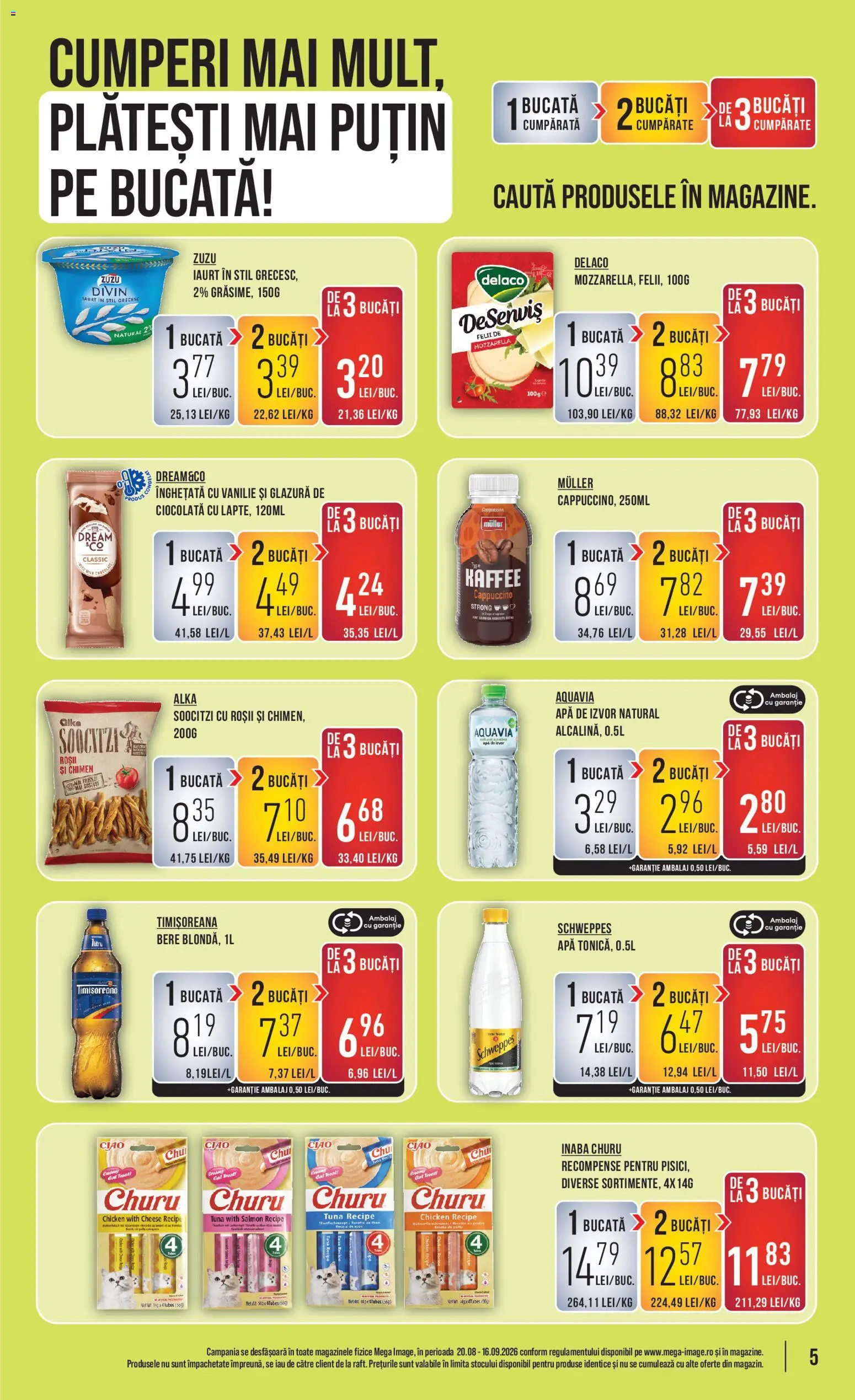 Catalog Mega Image 3 - 8 Septembrie 2026 | Pagina 5 | Produse: Mozzarella, Ciocolată, Bere, Roșii