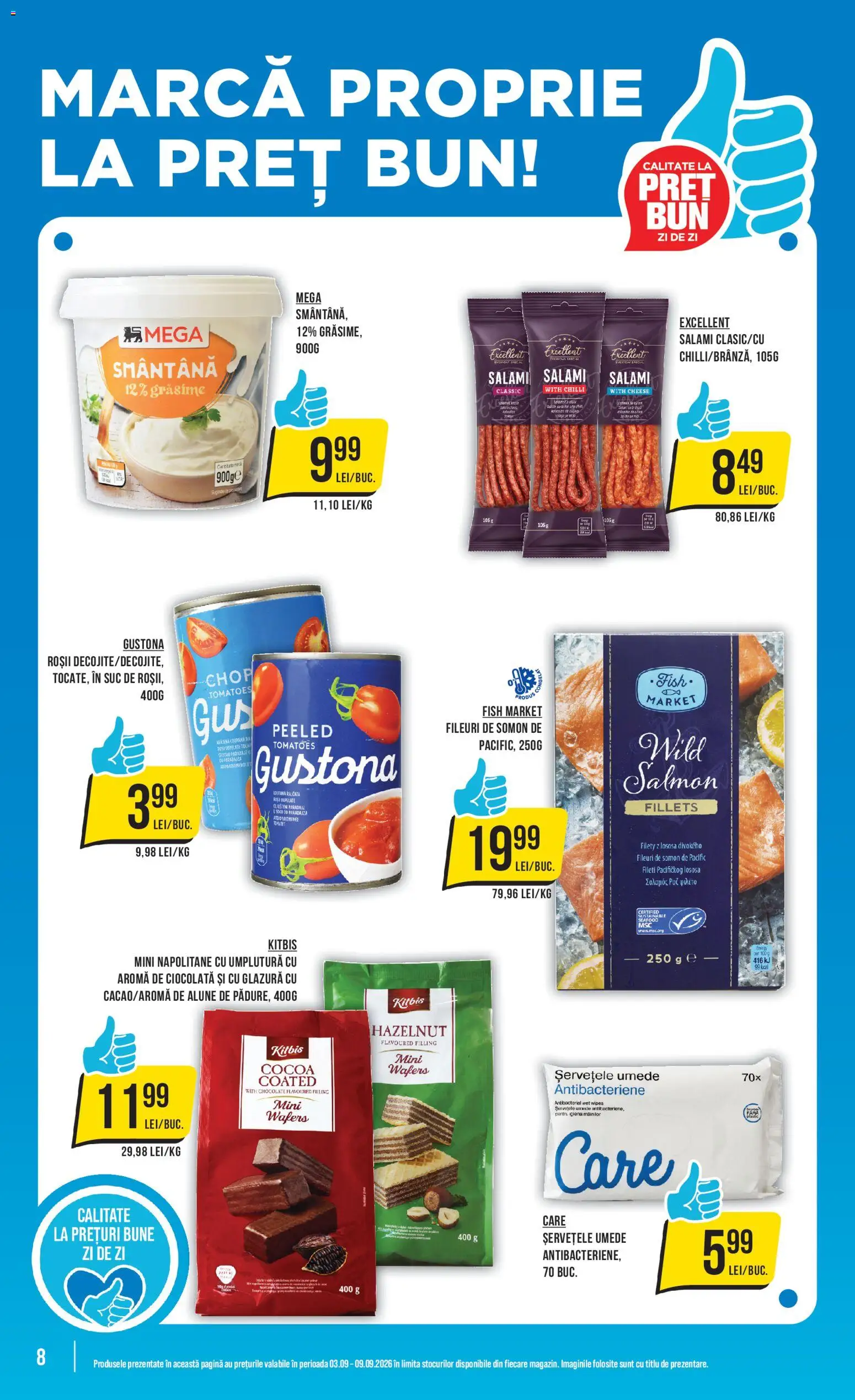 Catalog Mega Image 3 - 8 Septembrie 2026 | Pagina 8 | Produse: Alune, Ciocolată, Șervețele umede, Smântână