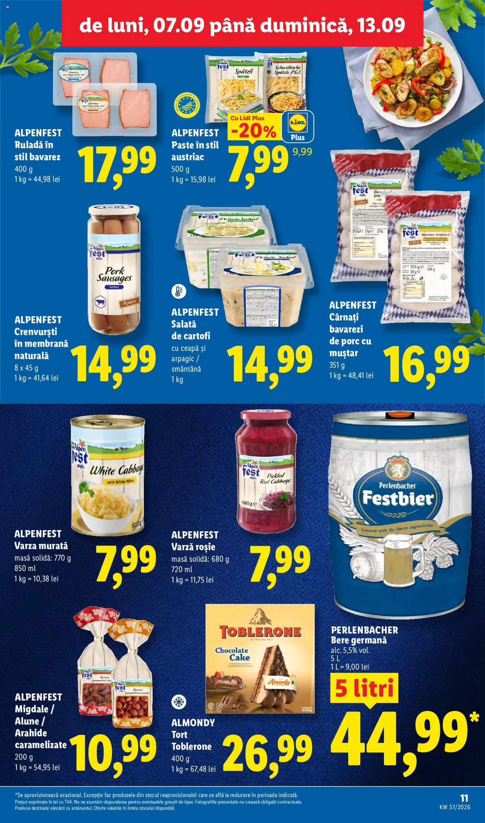 Catalog LIDL 7 - 12 Septembrie 2026 | Pagina 11 | Produse: Varză, Paste, Smântână, Salată
