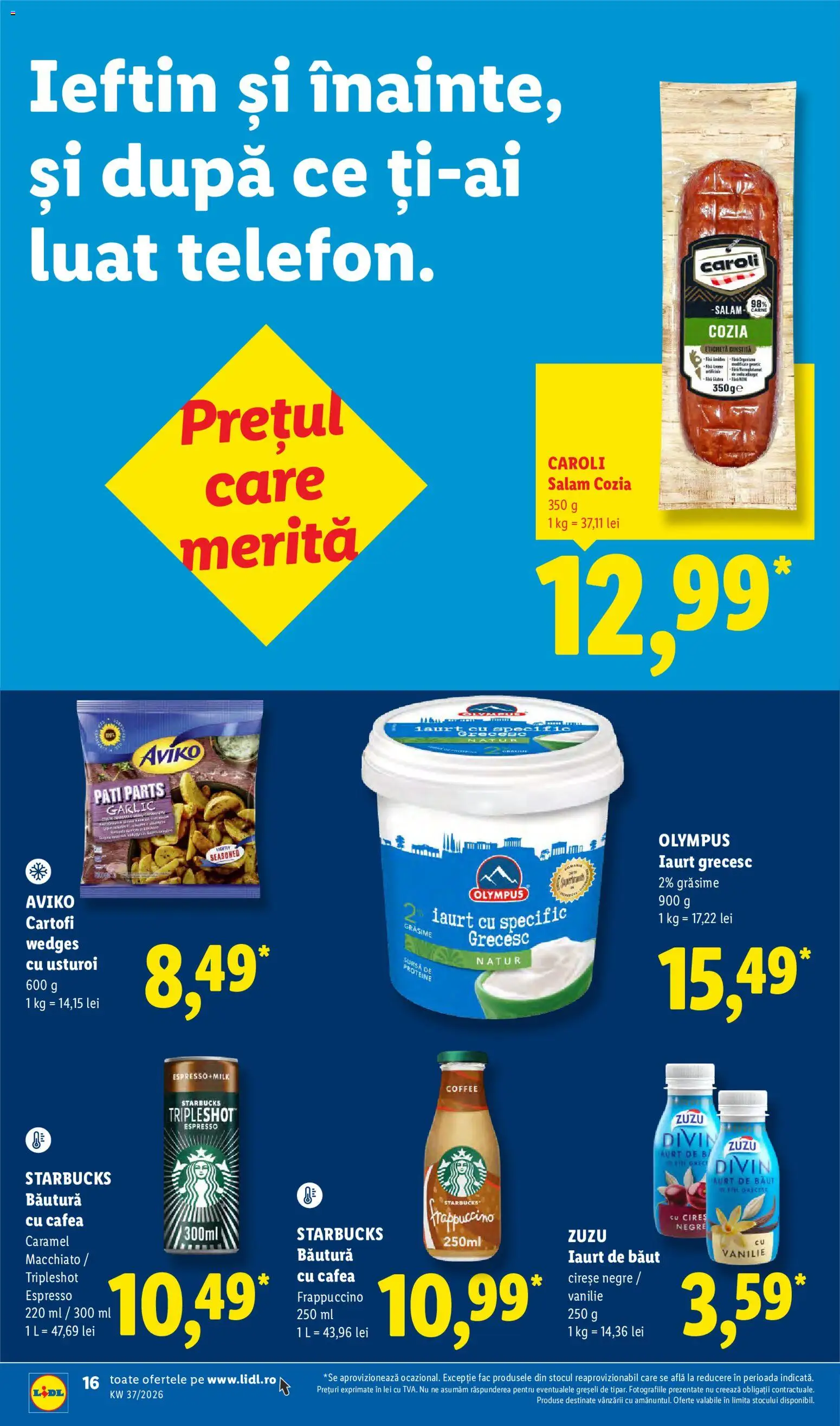 Catalog LIDL 7 - 12 Septembrie 2026 | Pagina 16 | Produse: Proteine, Iaurt, Salam, Cireșe