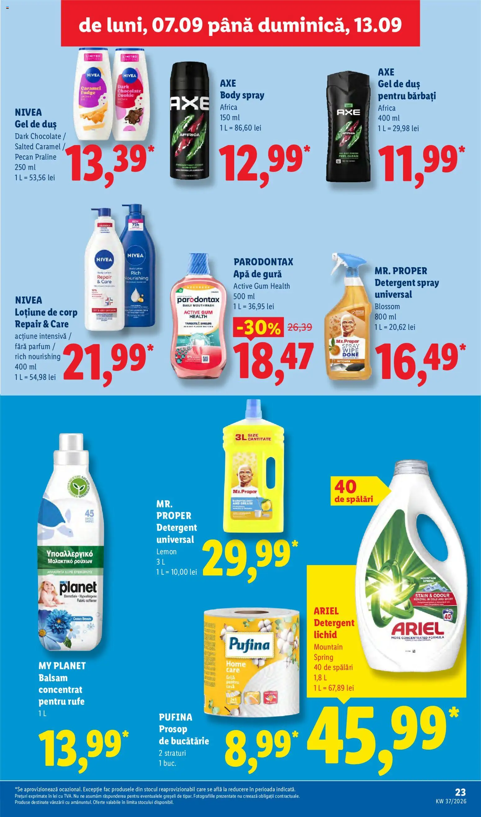 Catalog LIDL 7 - 12 Septembrie 2026 | Pagina 23 | Produse: Body, Bucătărie, Praline, Apă