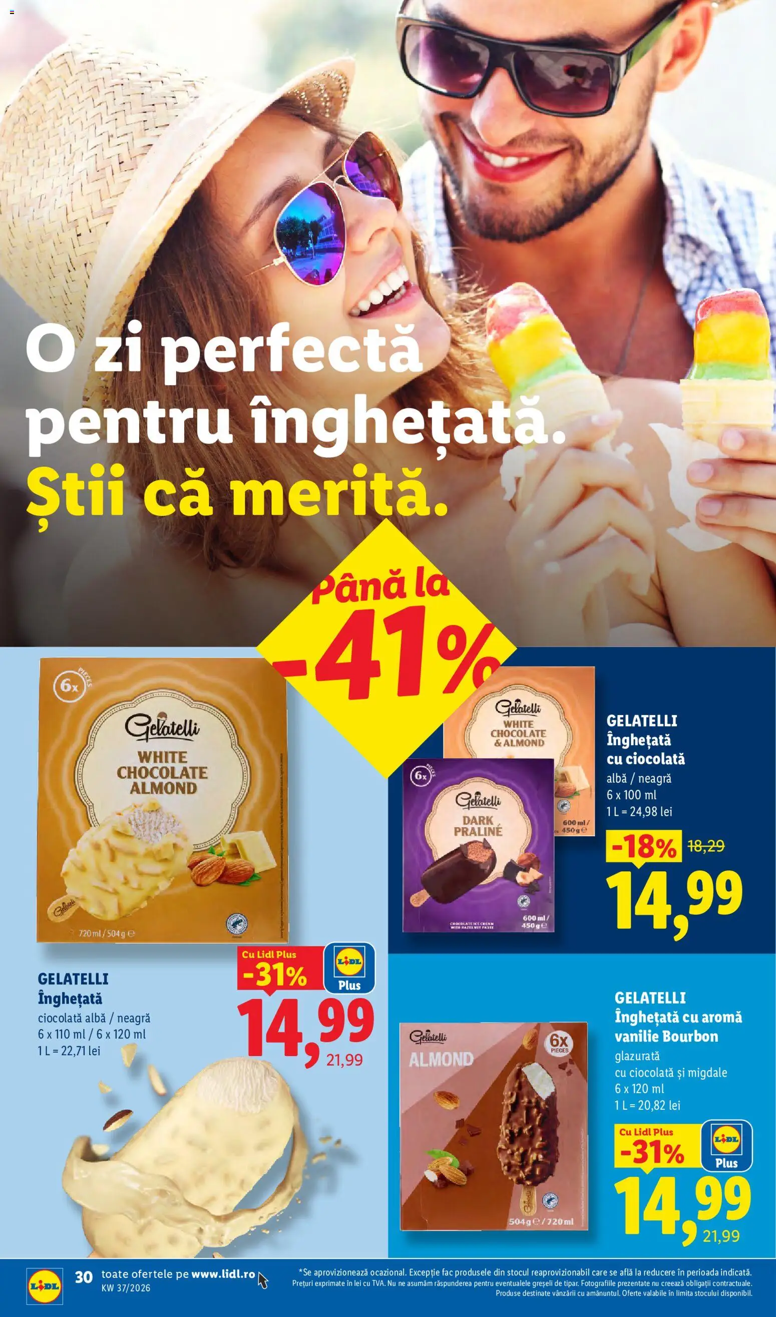 Catalog LIDL 7 - 12 Septembrie 2026 | Pagina 30 | Produse: Gelatelli, Bourbon, Înghețată, Plus